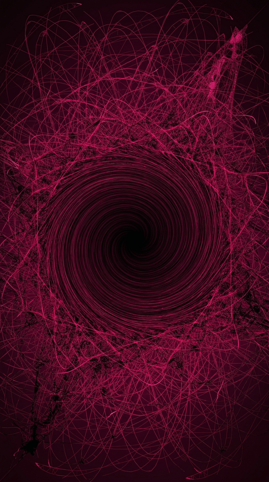 1080x1935 Minimalist Dark iPhone Wallpaper. Deep Red Spiral
