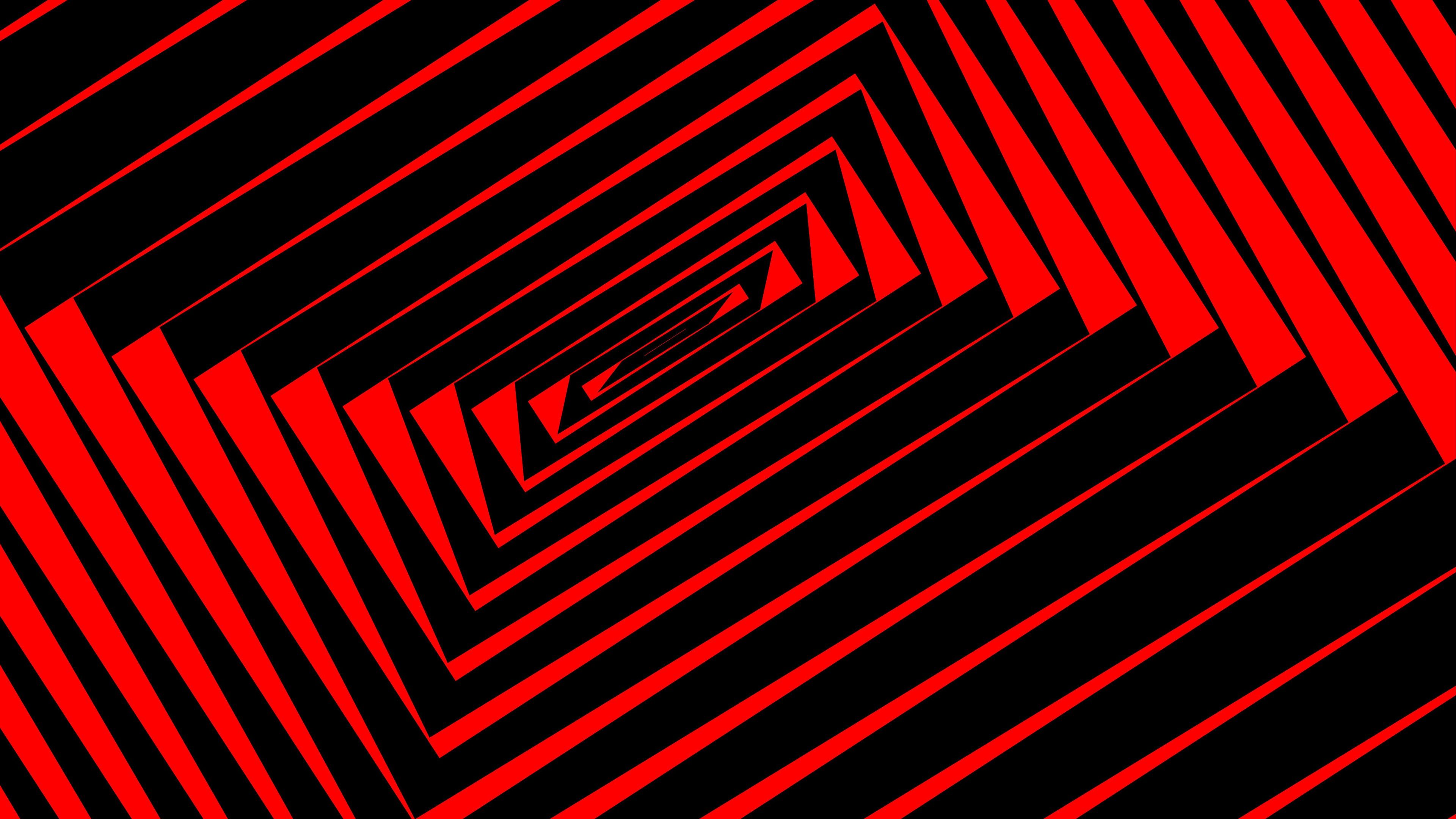 3840x2160 Black and red spiral lines, illusion Desktop wallpaper 1280x1024