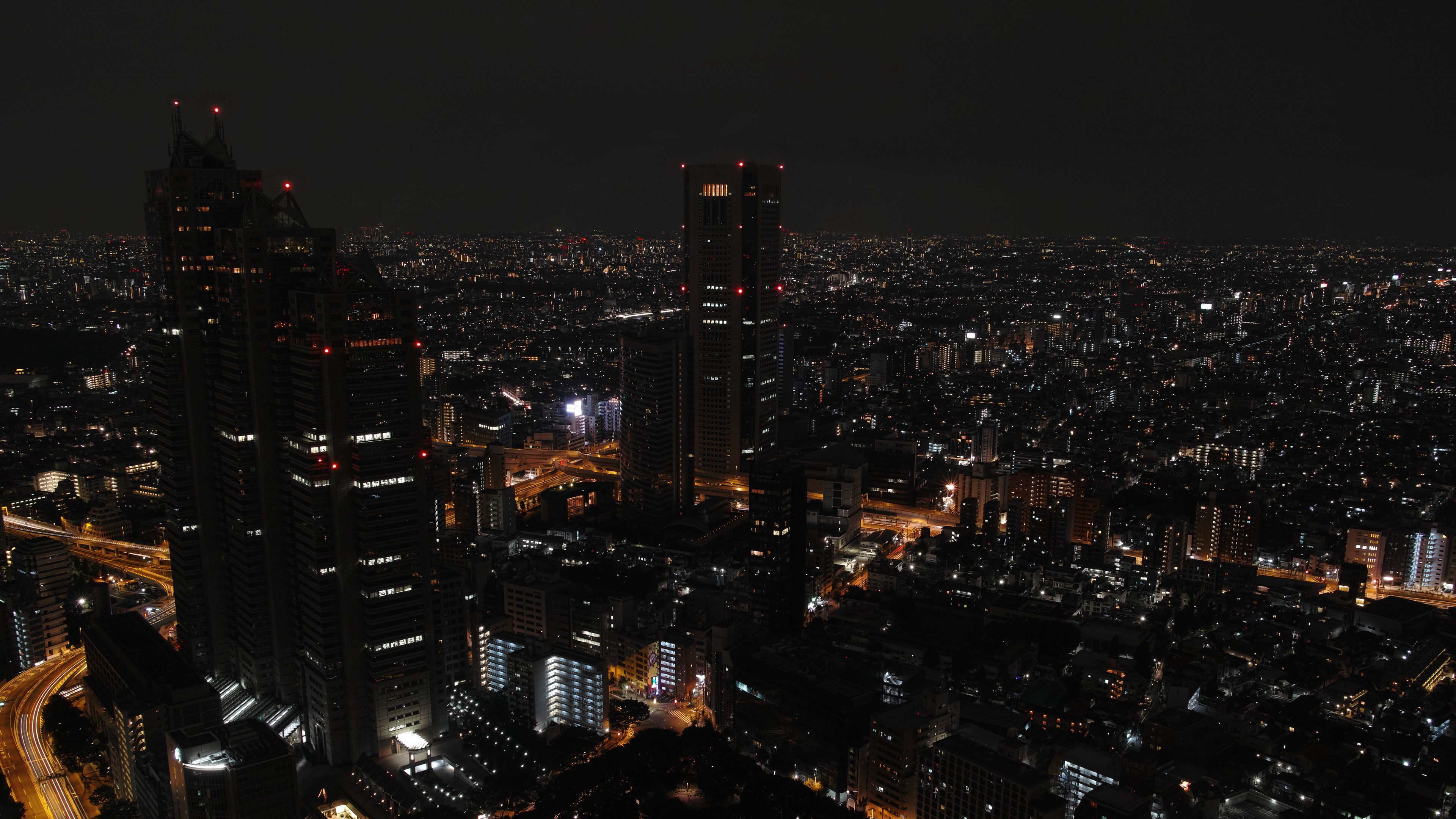 3840x2160 Download wallpaper 3840x2160 night city, skyscrapers, tokyo, night 4k uhd 16:9 HD background