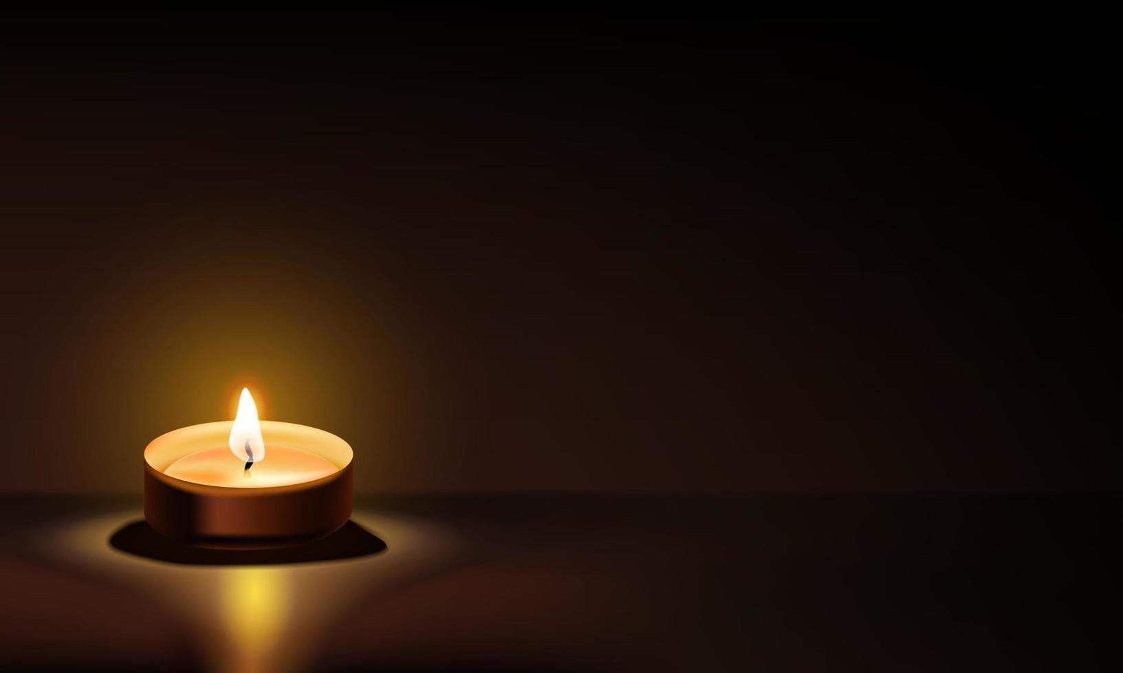 1633x980 Burning candles on dark background vector illustration for poster, wallpaper