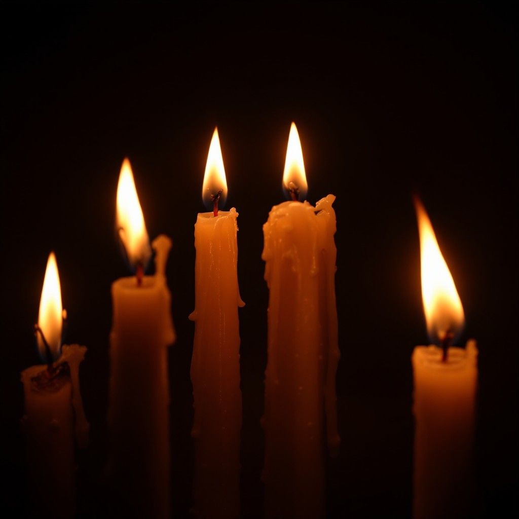 1024x1024 Download Candlelight In Darkness Image, Flame, Light