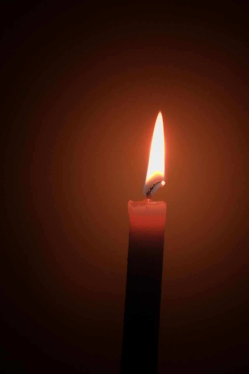 853x1280 Download free photo of Lonely, candle, dark, light, black