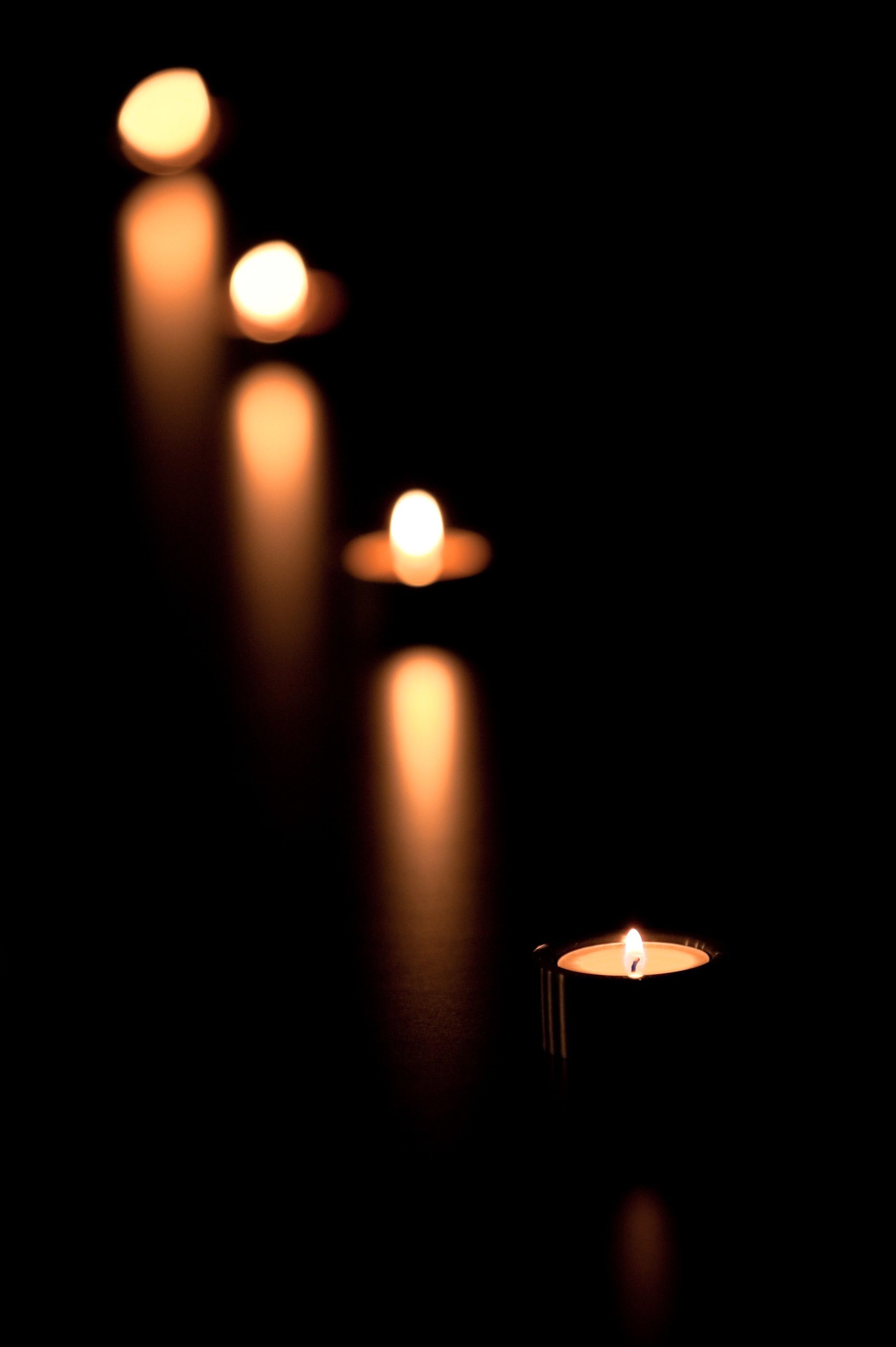 2034x3057 Phone wallpaper: Candles, Dark, Blur, Fire, Flame, Smooth 125703