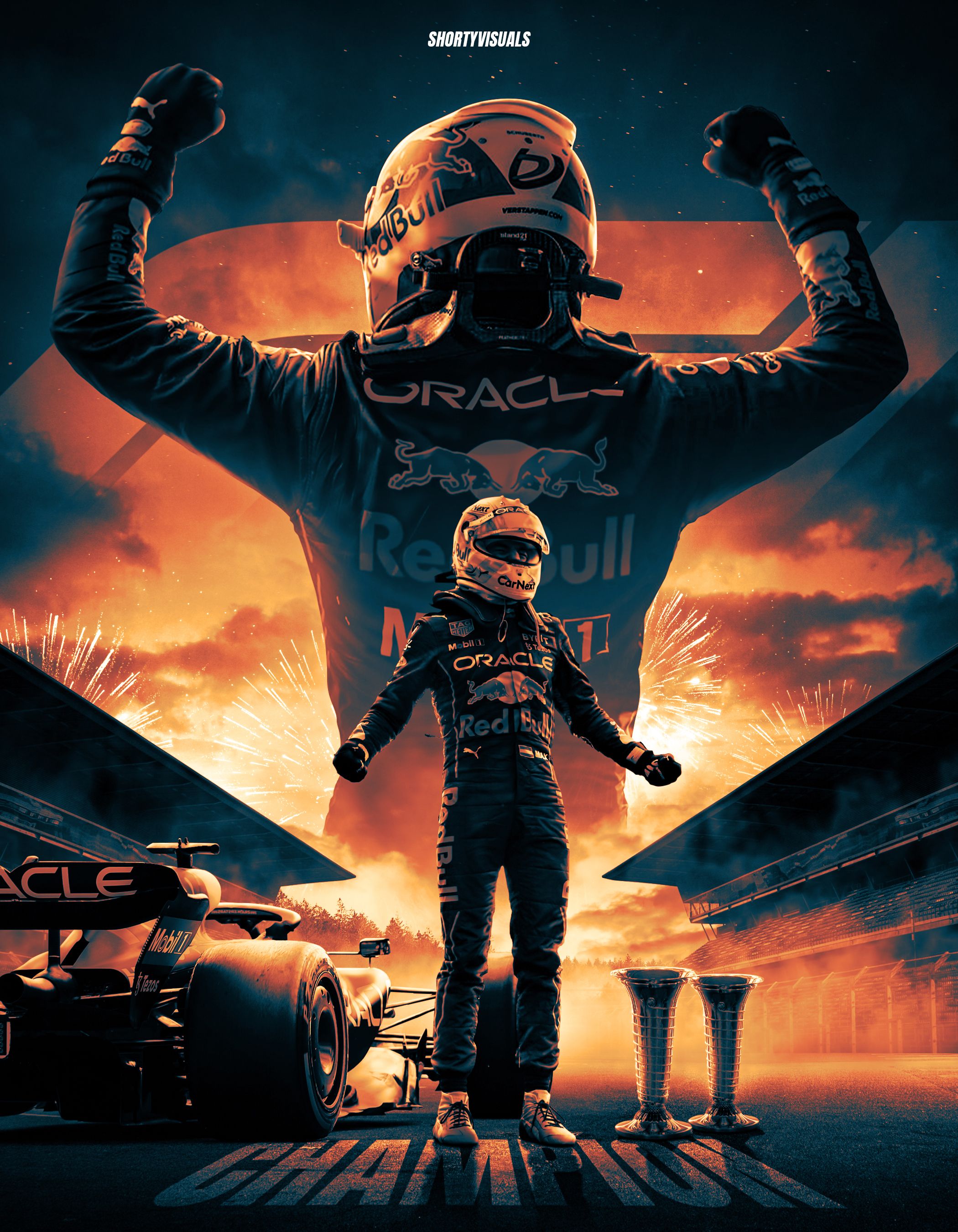 2100x2700 Max Verstappen 2022 Drivers World Champion Poster