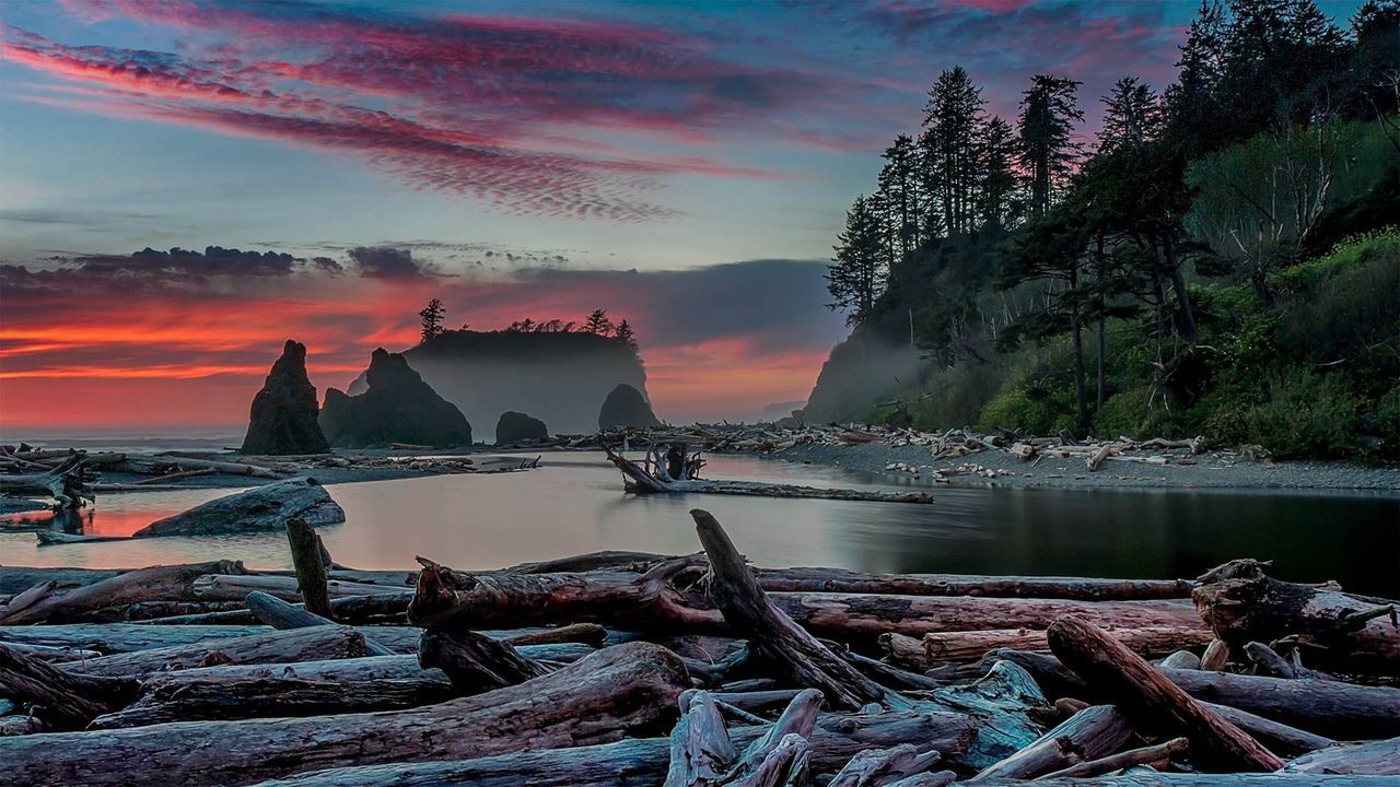 1280x720 Sunset at Ruby Beach in Olympic National Park, Washington state, USA Gallery · Peapix