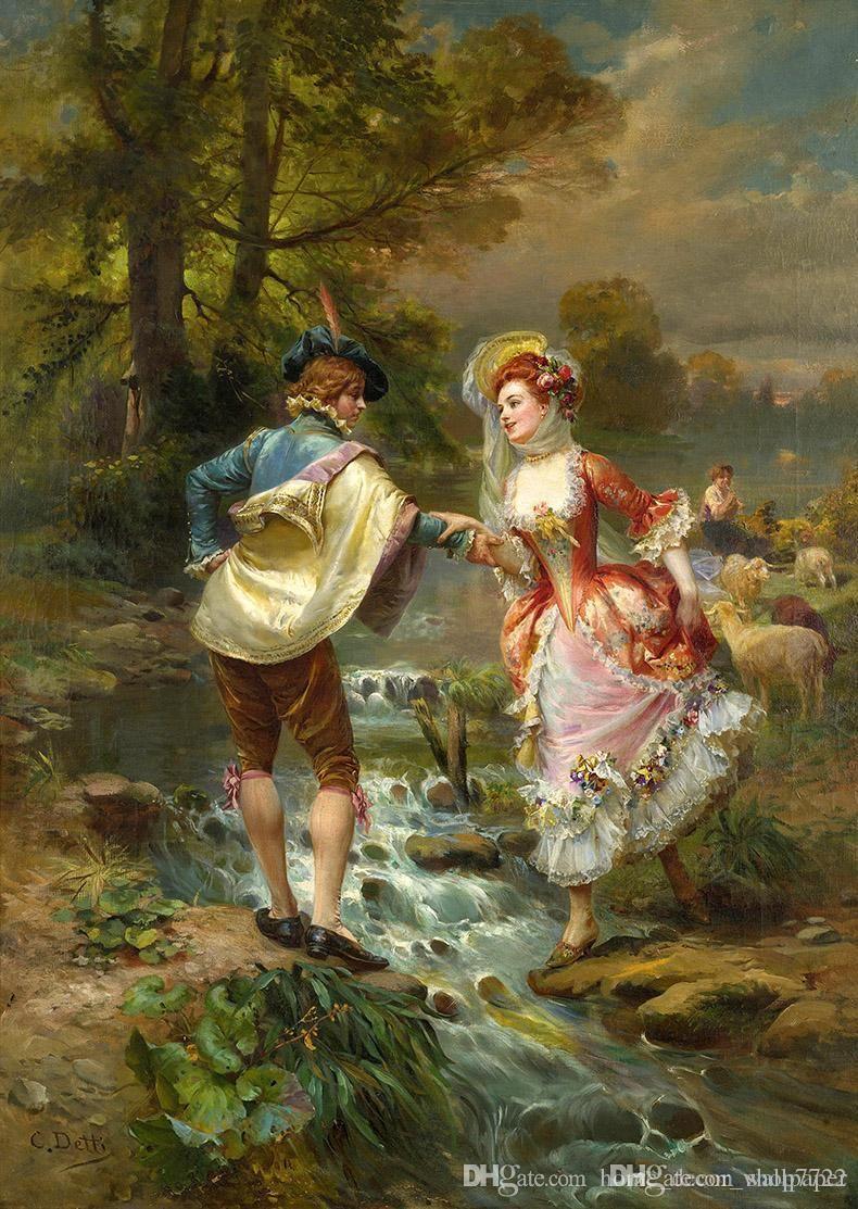790x1113 3D Custom Photo Murals Large Size Wallpaper European Style Classical Wallpaper Lover Oil Paintings For Decorative Ceiling Hotel Free Screensaver Wallpaper Free And Wallpaper From Shop $36.69.