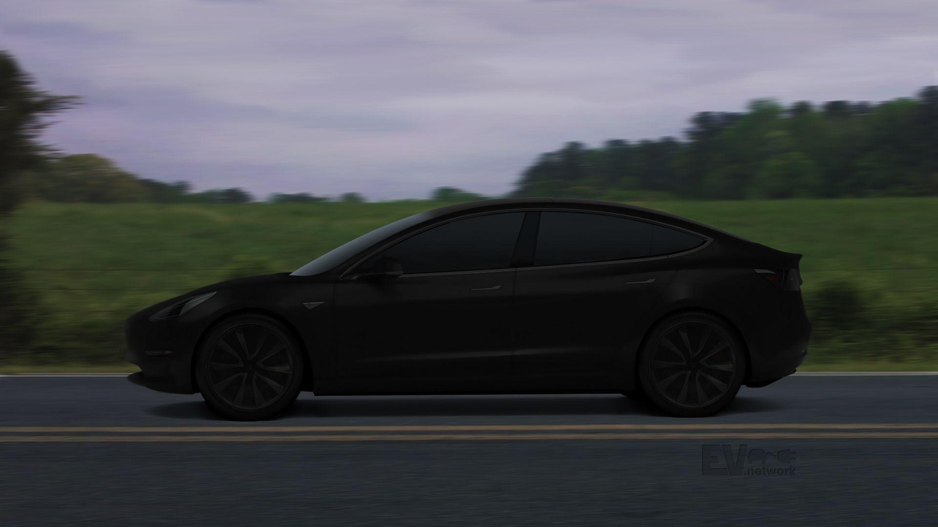 1920x1080 Black Tesla Model 3 Wallpaper