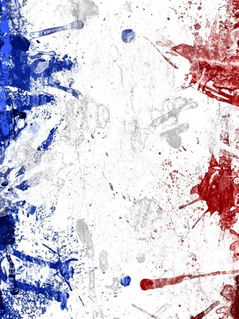 French Flag Grunge Wallpaper Fabric  Textures for Photoshop