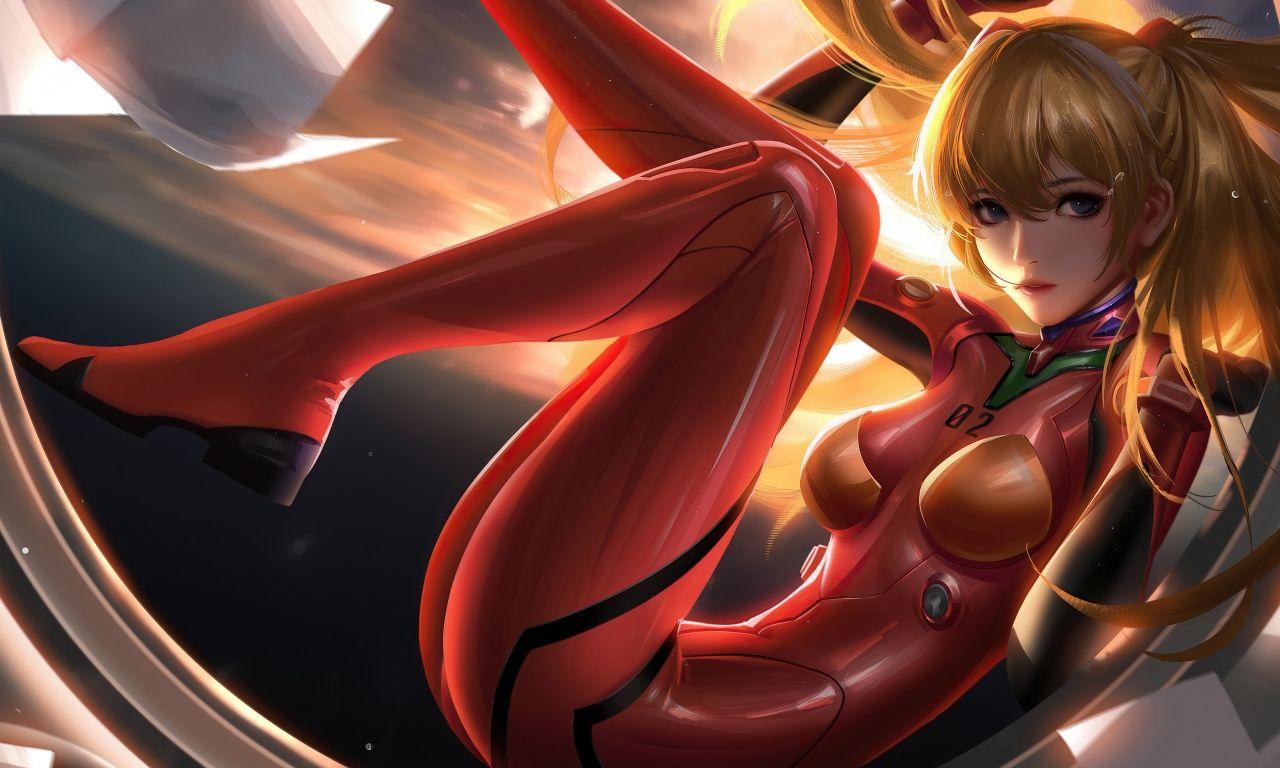 1280x768 Asuka Langley Soryu from Neon Genesis Evangelion Anime Wallpaper 4k Ultra HD