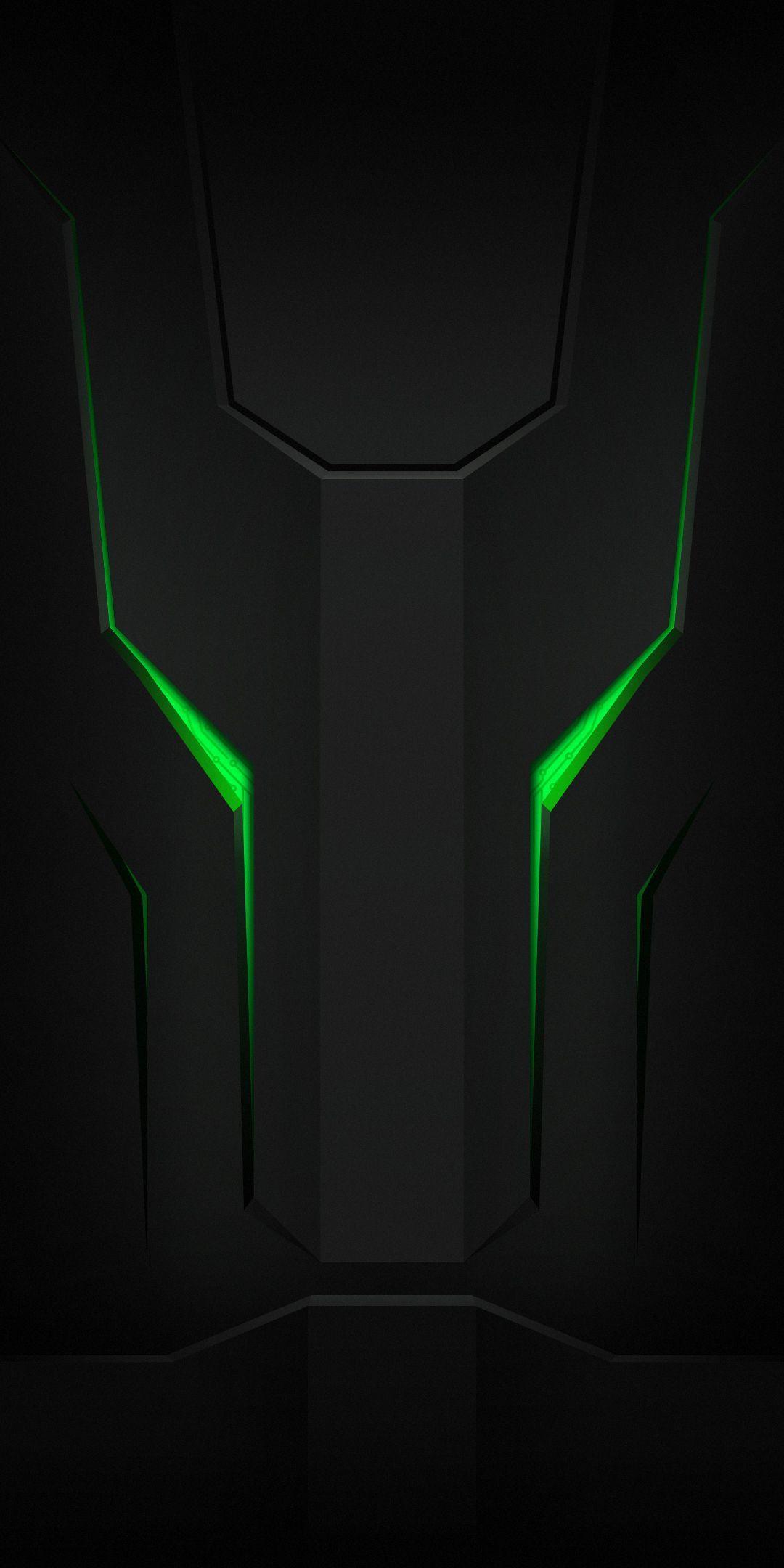 1080x2160 Black And Green Wallpaper HD