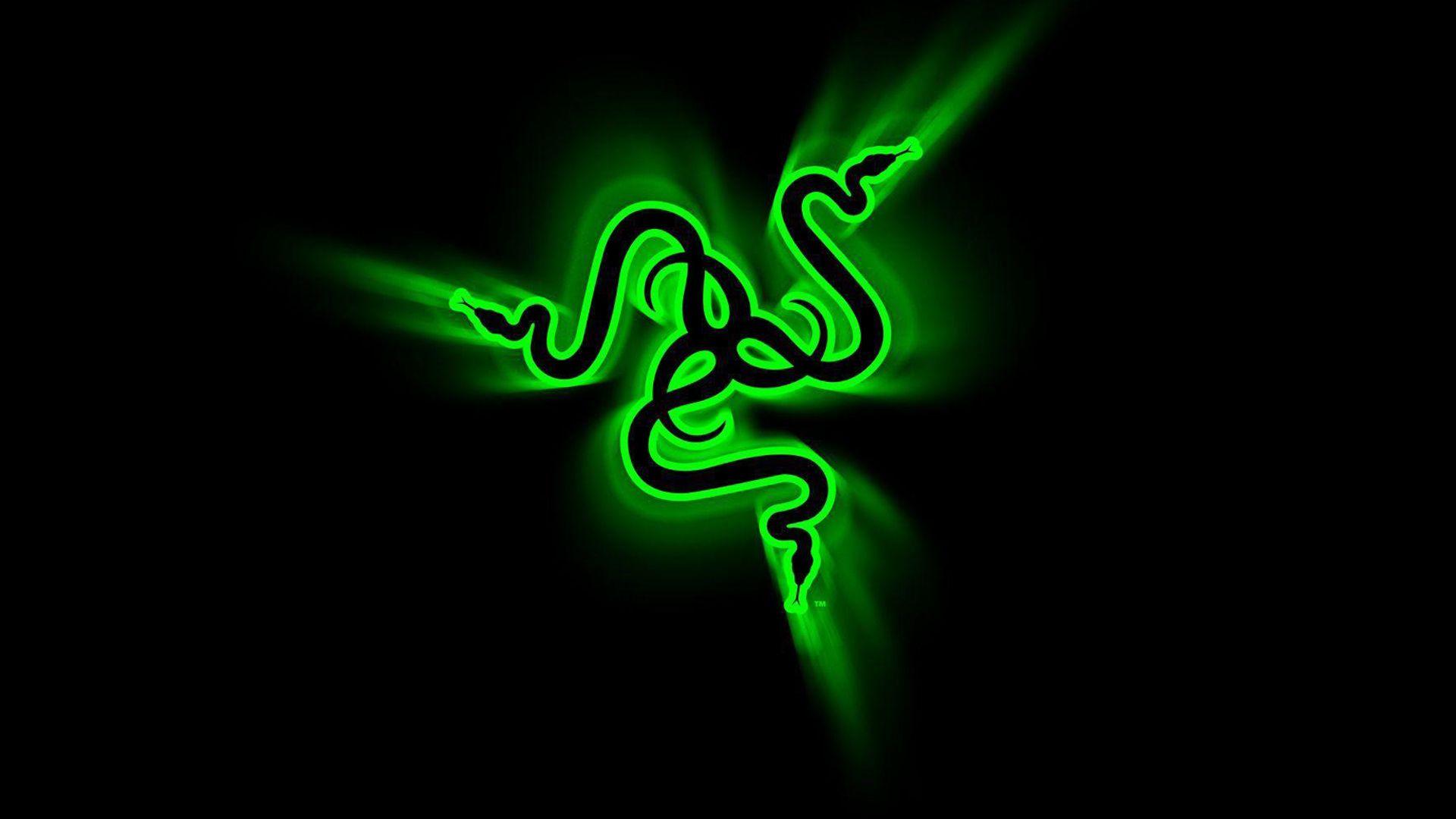 1920x1080 Black Green Razer Logo In Black Background HD Razer Wallpaper