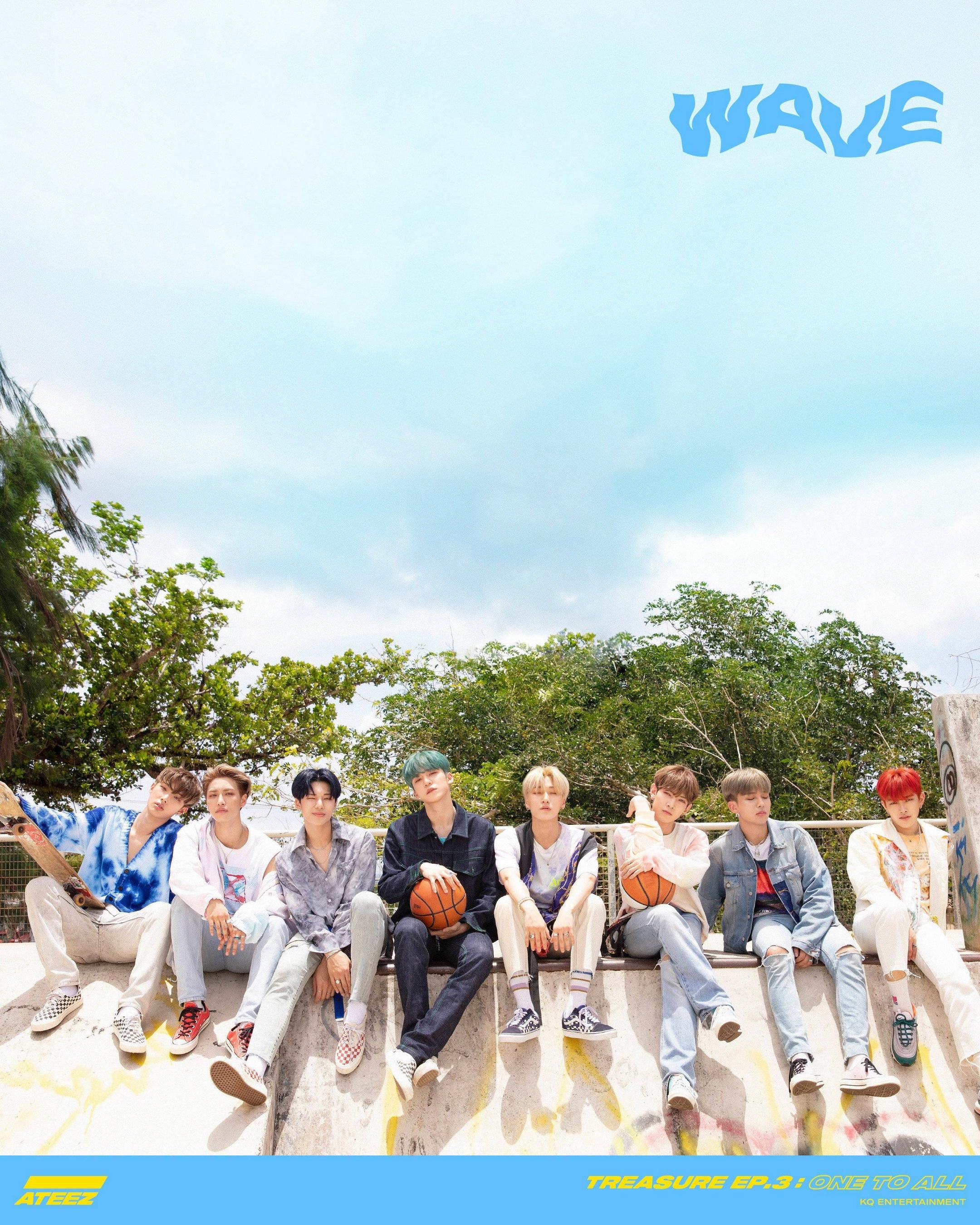 2160x2700 Ateez Background Wave