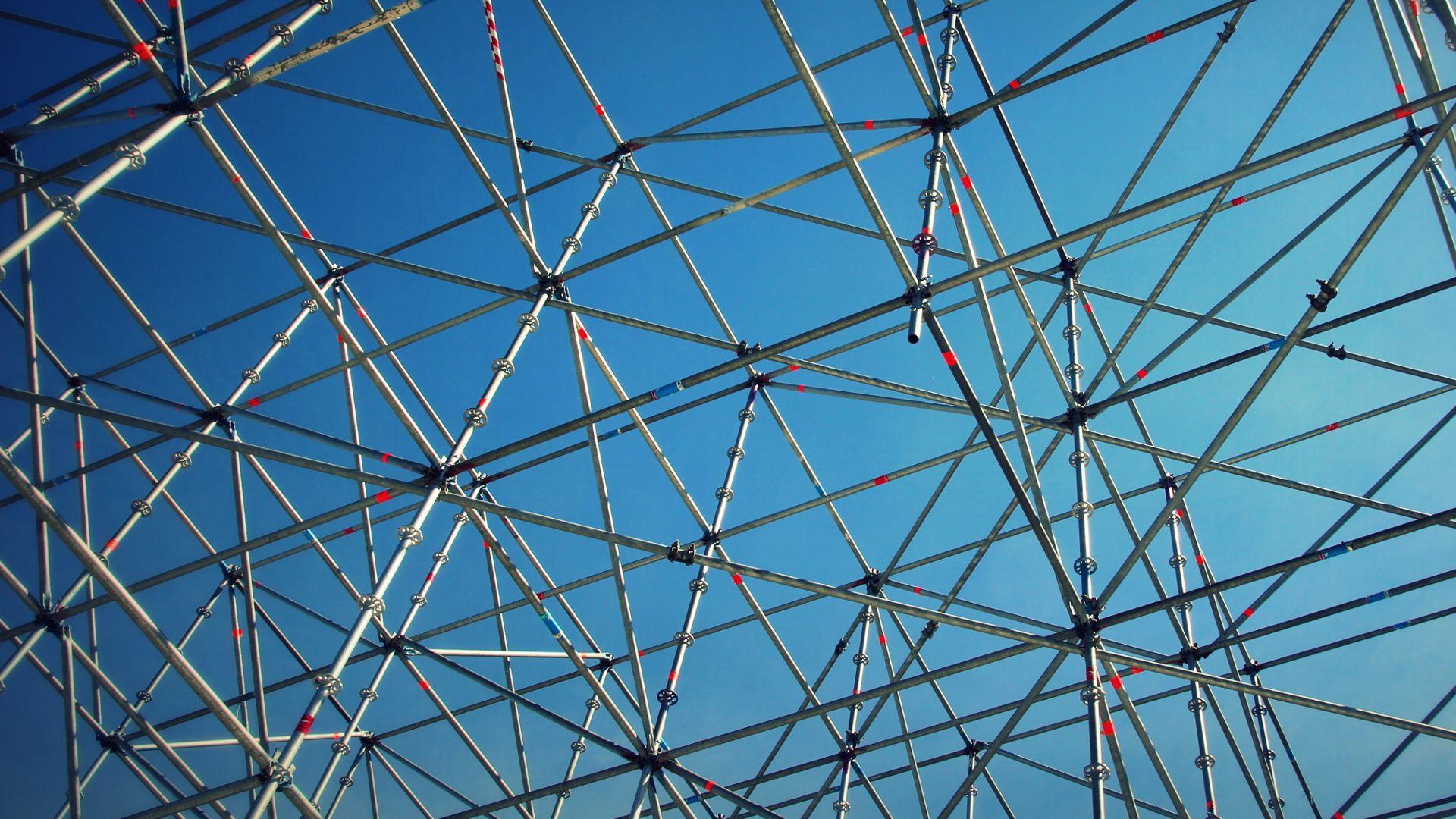 1920x1080 Schaustelle Scaffold Sky