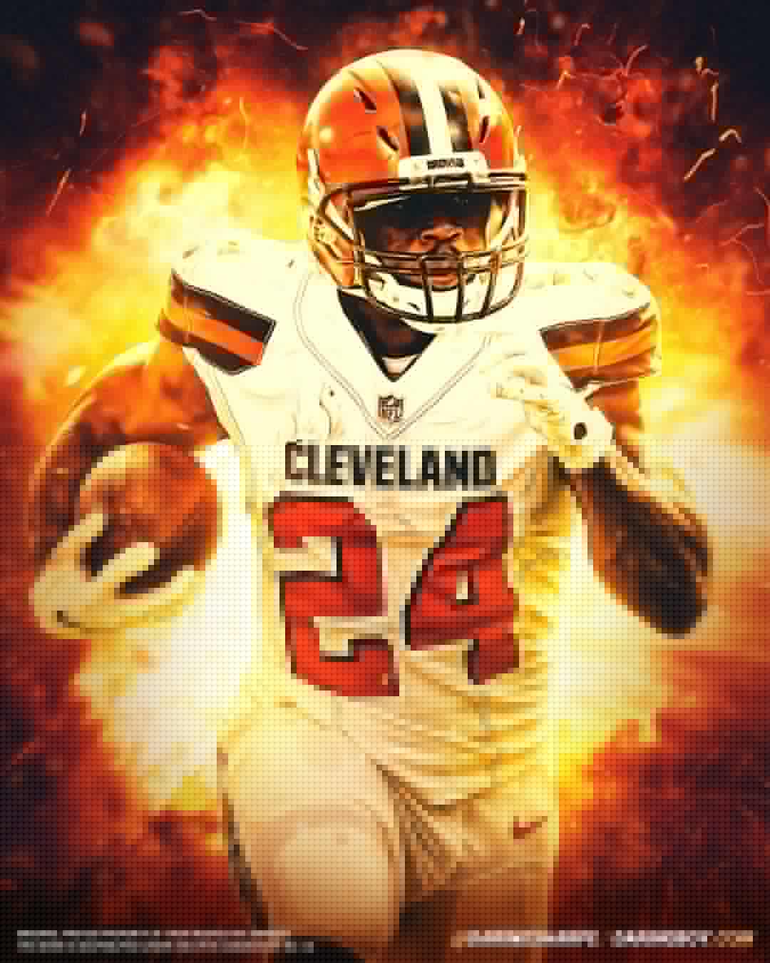 1080x1350 Nick Chubb Wallpaper