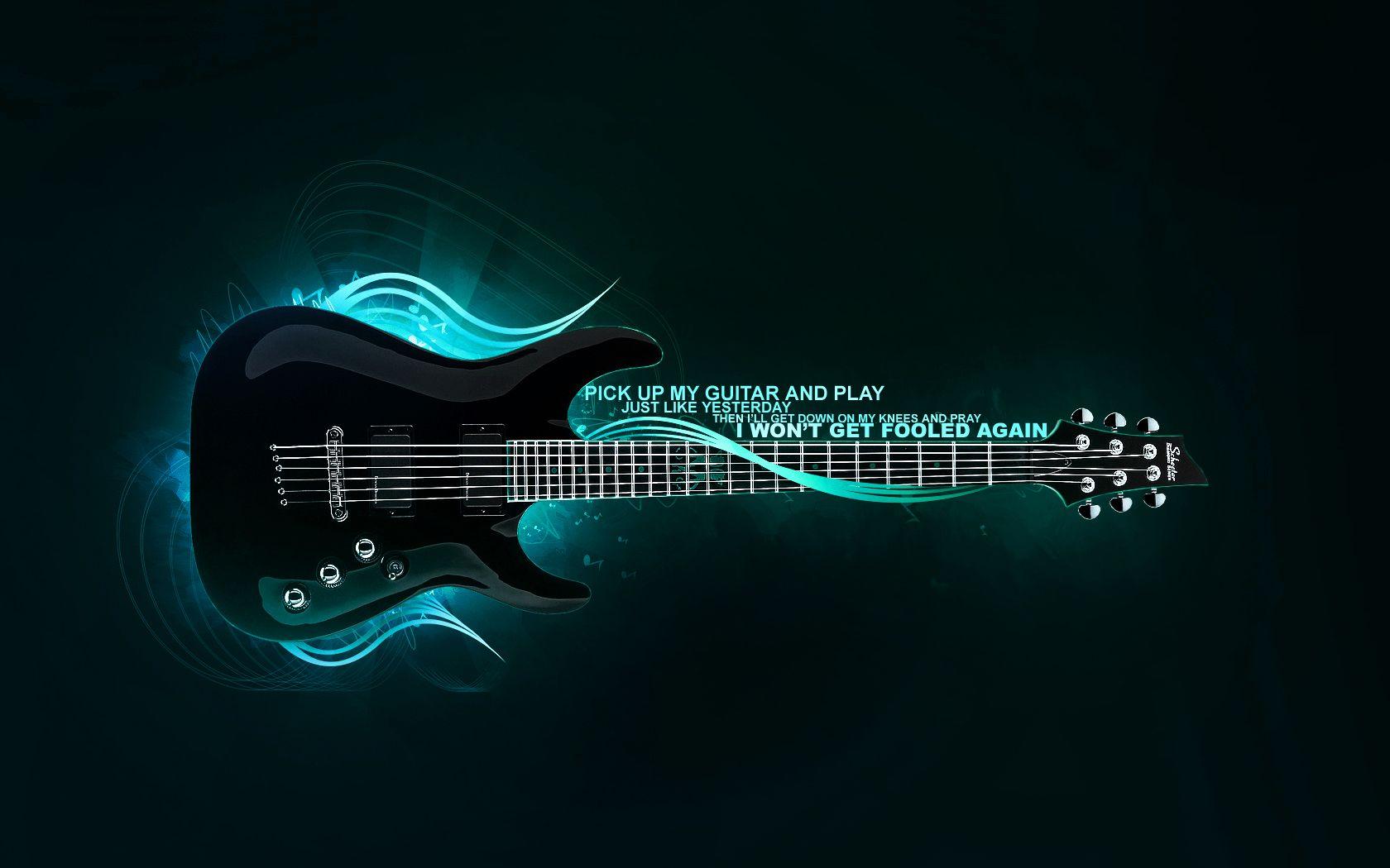 1680x1050 Guitar Wallpaper