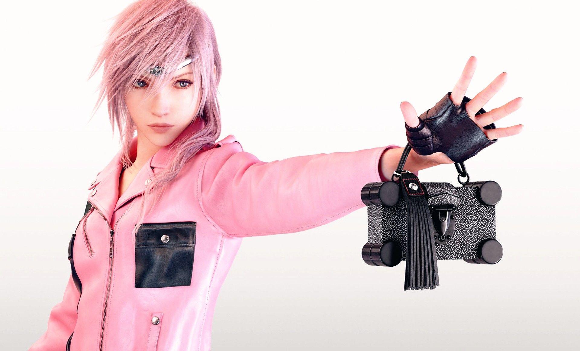 1920x1161 women, Artwork, Louis Vuitton, Render, Lightning XIII, Pink, Lightning Returns: Final Fantasy XIII Wallpaper HD / Desktop and Mobile Background
