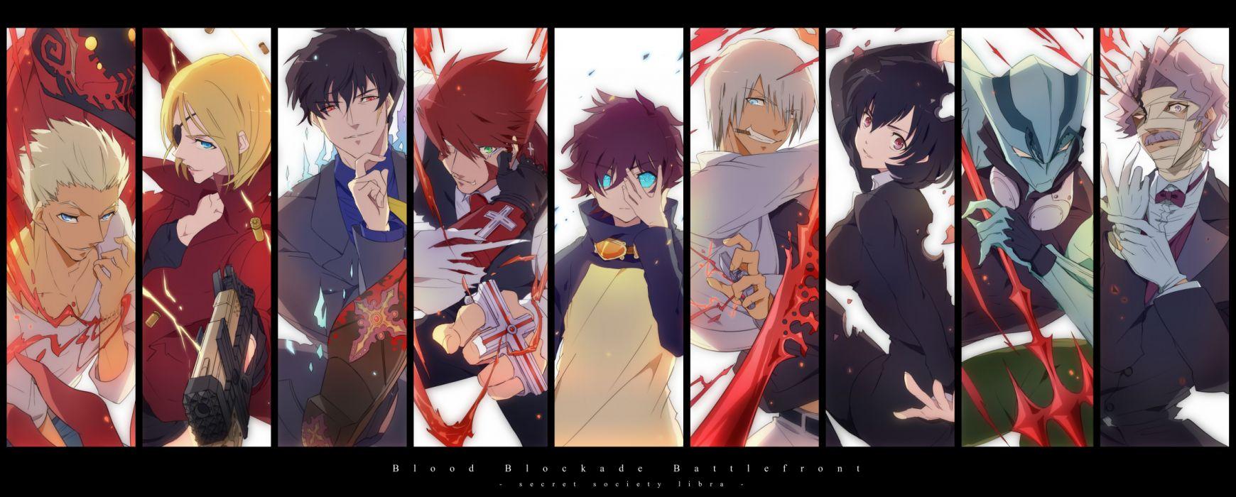 1740x700 BLOOD BLOCKADE BATTLEFRONT Kekkai Sensen Anime Manga Action Supernatural Fantasy Cyberpunk Sci Fi Futuristic Wallpaperx925