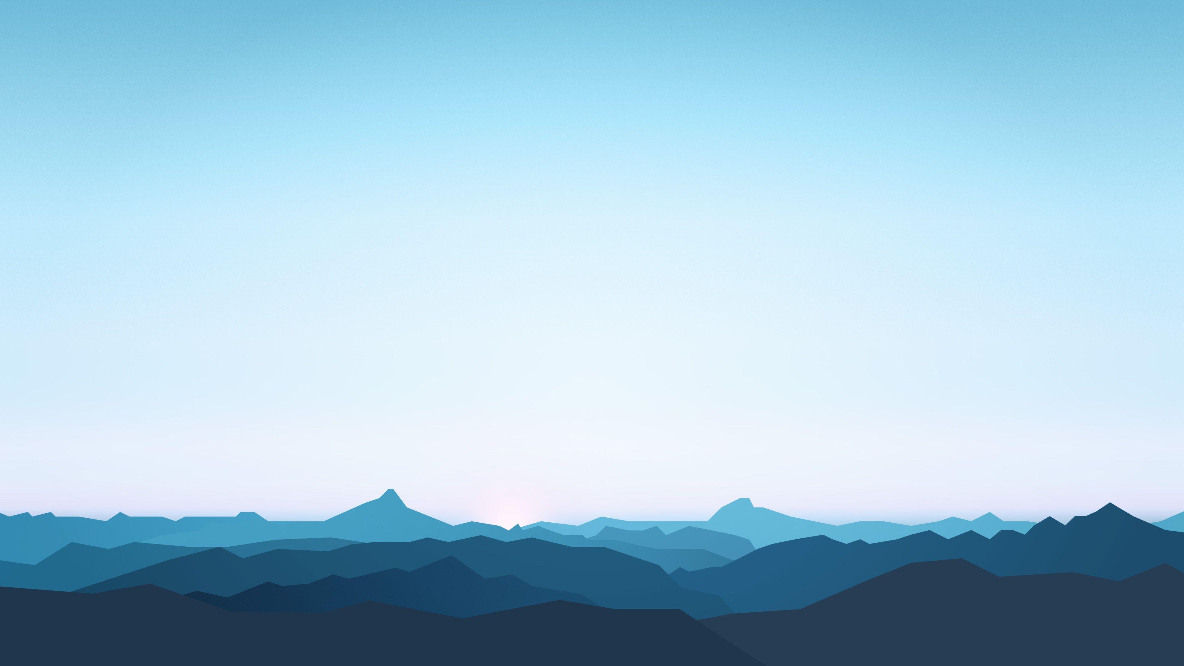 3840x2160 Minimalist Wallpaper HD Mountain HD Wallpaper