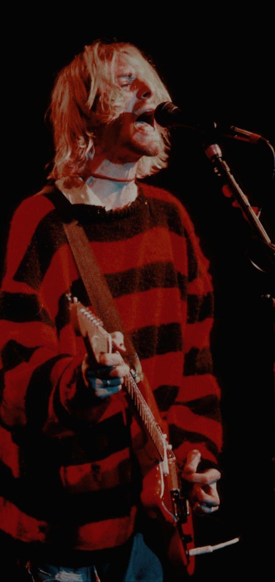 909x1920 Lockscreen Kurt Cobain Wallpaper iPhone