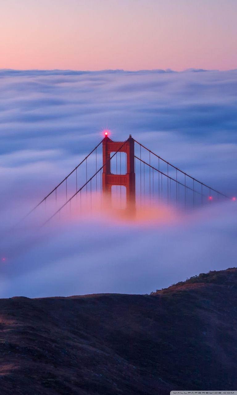 768x1280 Golden Gate Bridge Fog Sunrise Ultra HD Desktop Background Wallpaper for 4K UHD TV : Widescreen & UltraWide Desktop & Laptop : Multi Display, Dual Monitor : Tablet