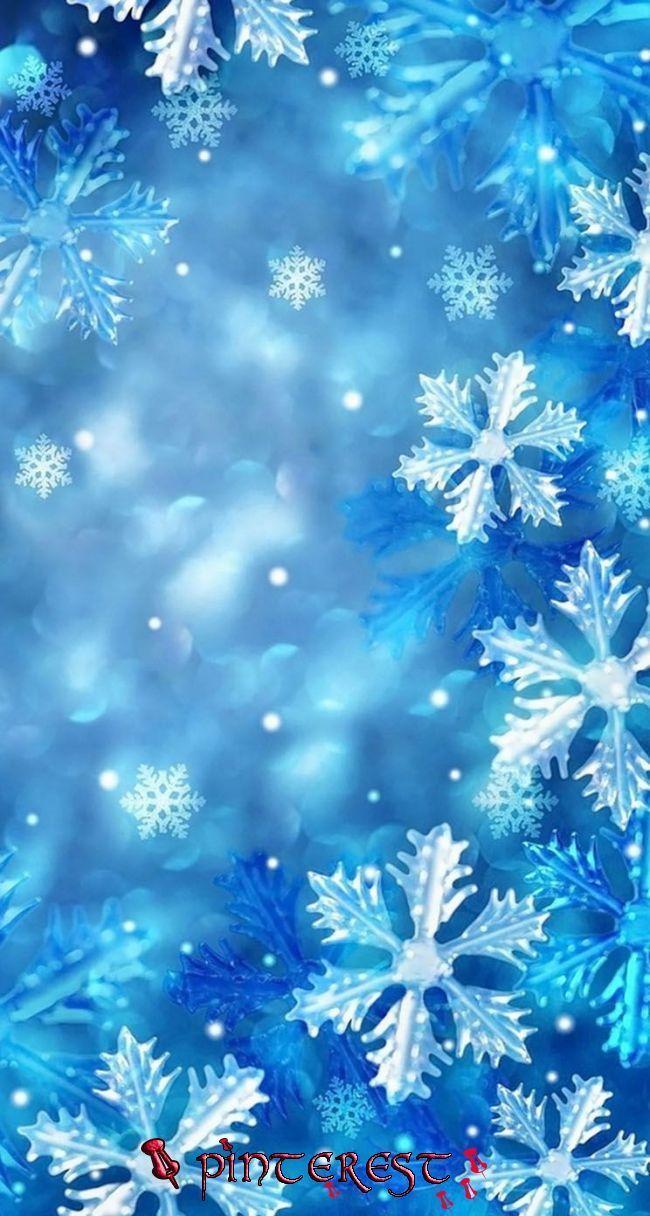 650x1216 Winter Christmas Snowflakes Wallpaper