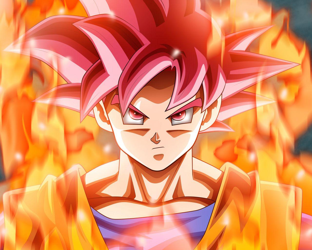 1280x1024 Download 1280x1024 wallpaper goku, fire, dragon ball super, anime, standard 5: fullscreen, 1280x1024 HD image, background, 1273