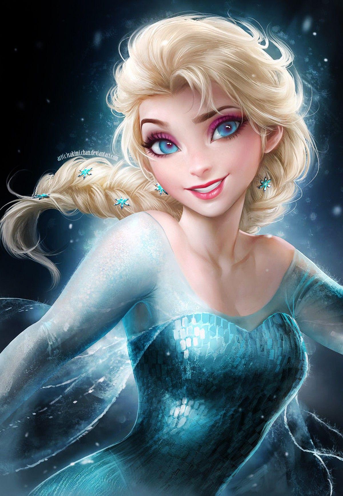 1200x1736 illustration, anime, blue dress, Frozen movie, Disney, Princess Elsa, computer wallpaper, fictional character. Mocah HD Wallpaper