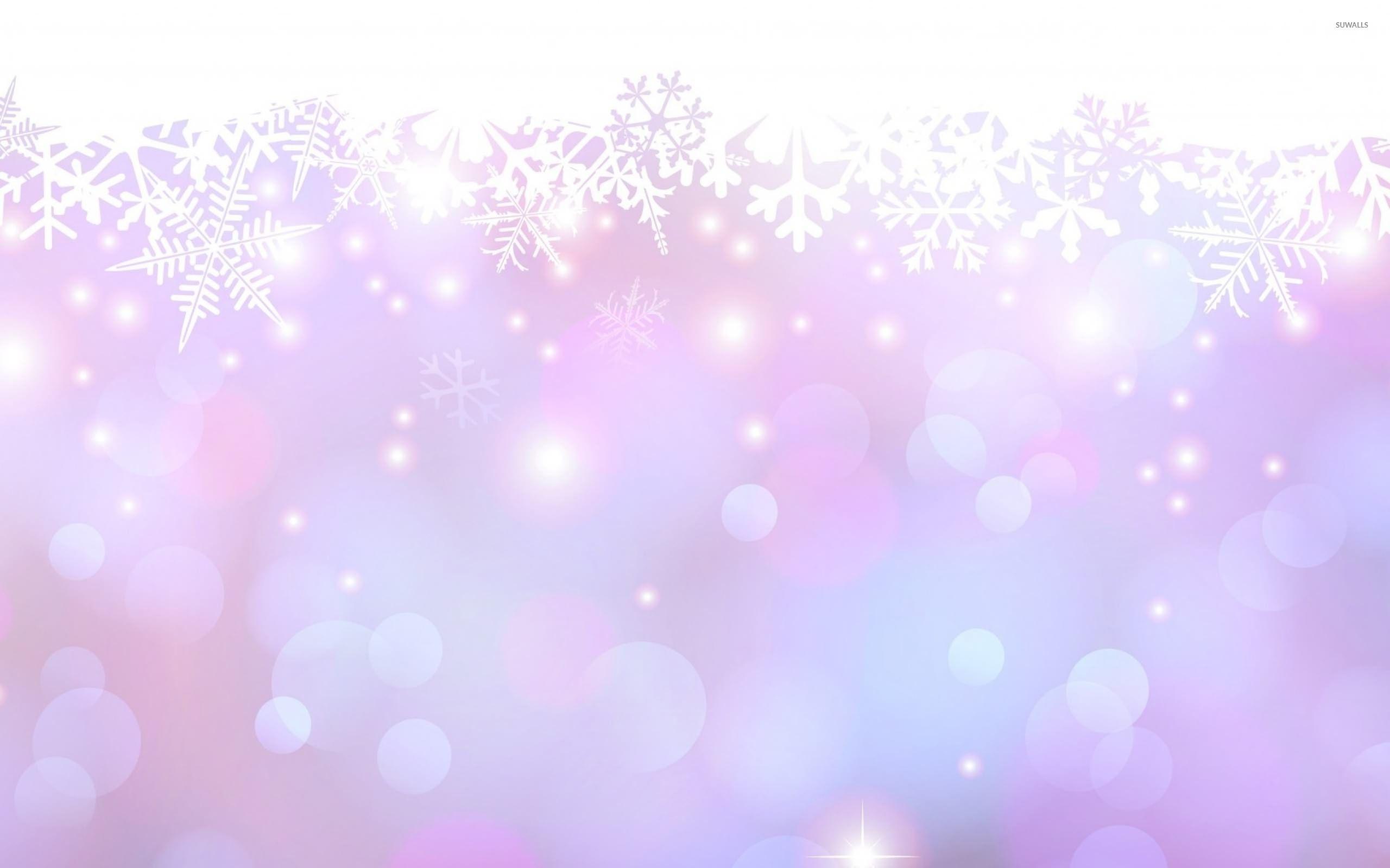 2560x1600 Glowing circle falling from the snowflakes wallpaper Art wallpaper