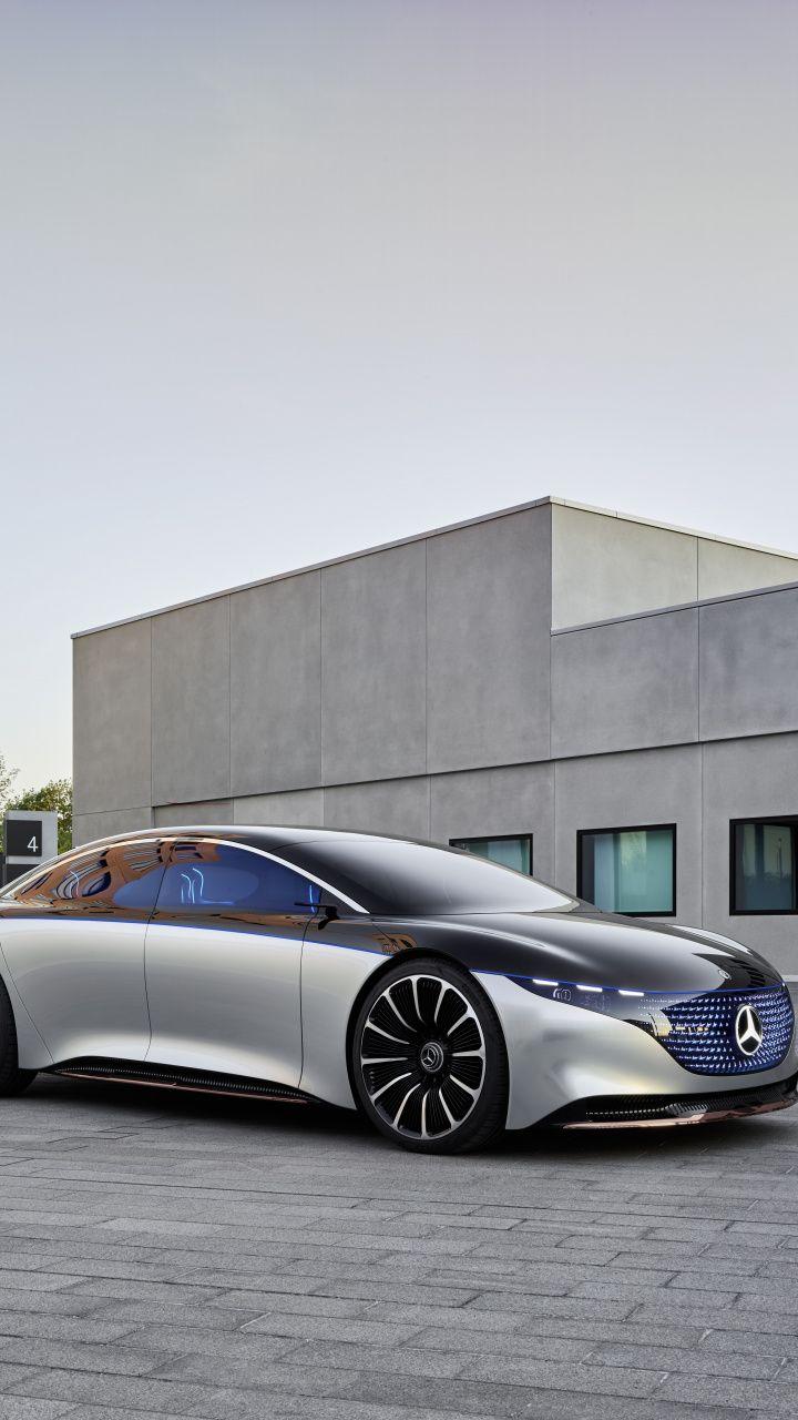 720x1280 Mercedes Benz Vision EQS, Electric Sedan Wallpaper. Sports Car Wallpaper, Mercedes Benz, Sedan