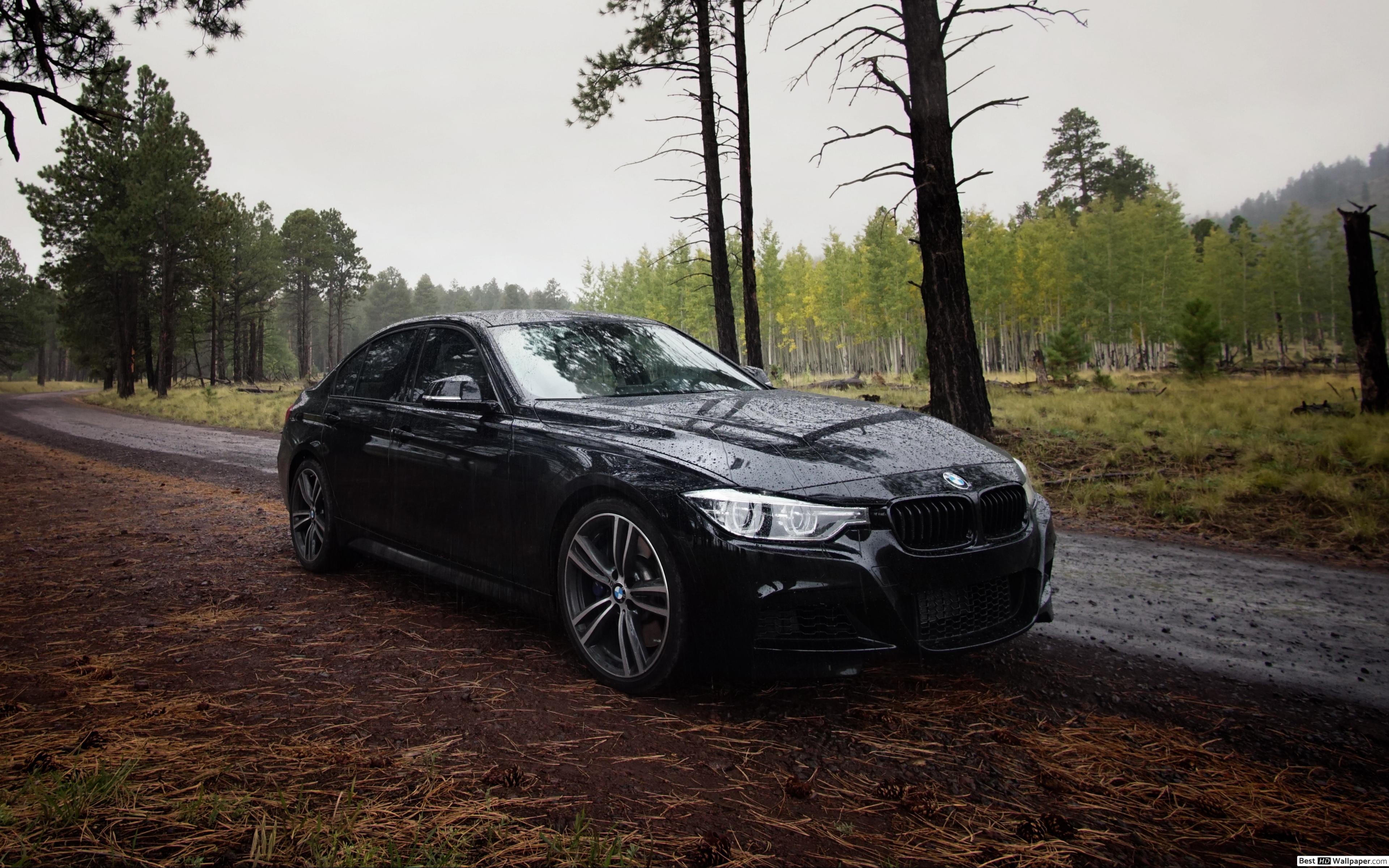 3840x2400 Black BMW sedan car HD wallpaper download