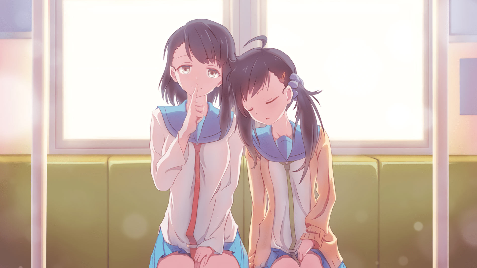 1920x1080 Download 1920x1080 Onodera Kosaki, Onodera Haru, Nisekoi, Train, School Uniform Wallpaper for Widescreen