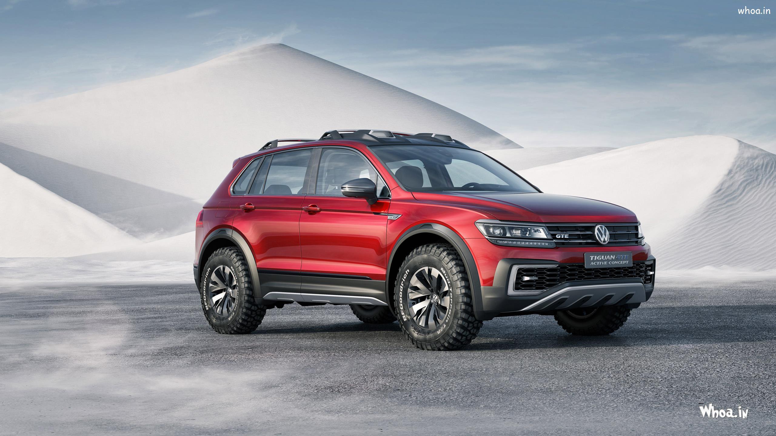 2560x1440 Red Volkswegan Tiguan Suv Car HD Wallpaper