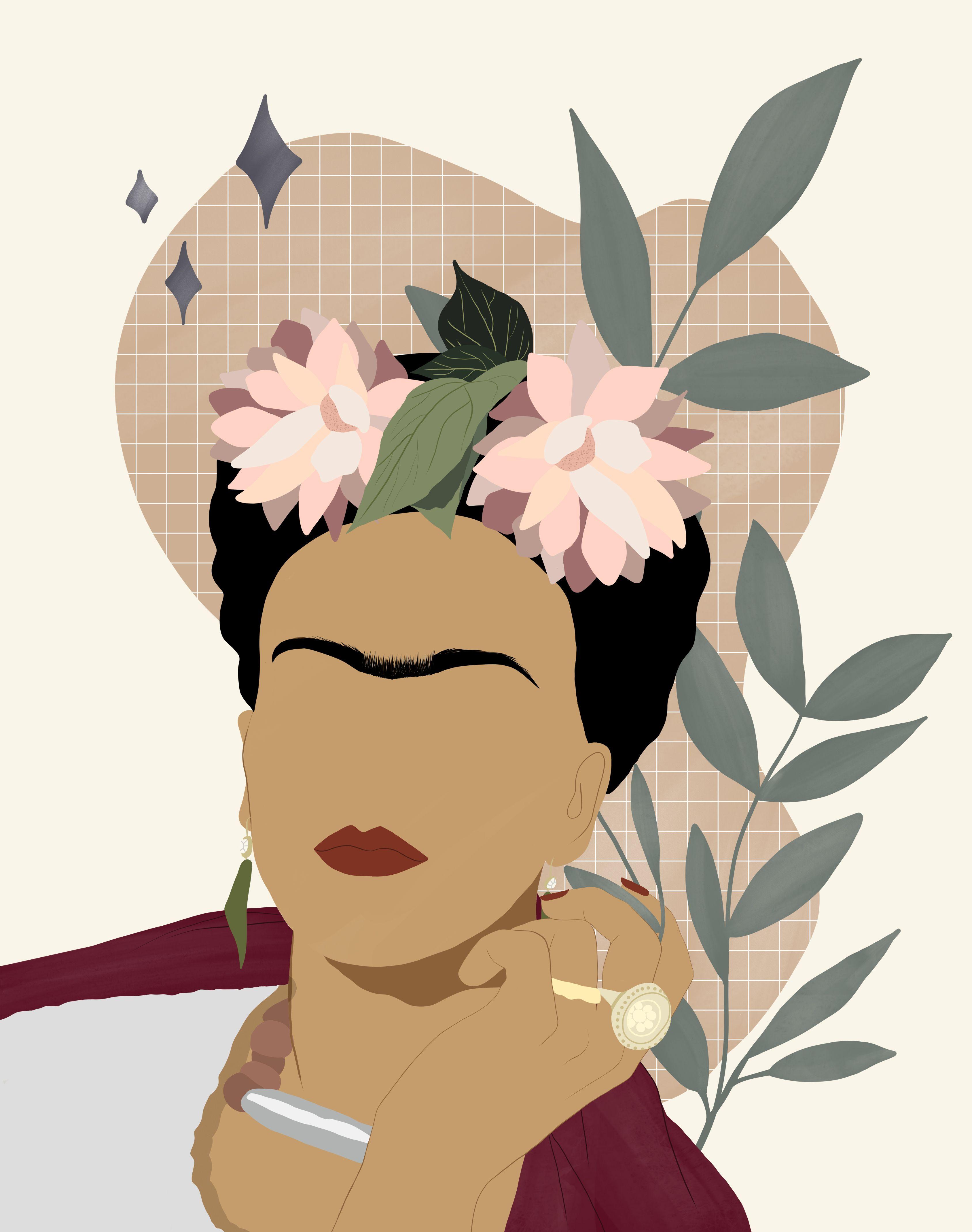 3375x4275 Frida Kahlo Art, Frida Kahlo Portrait, Boho Art. Painting art projects, Feminism art, Feminist art