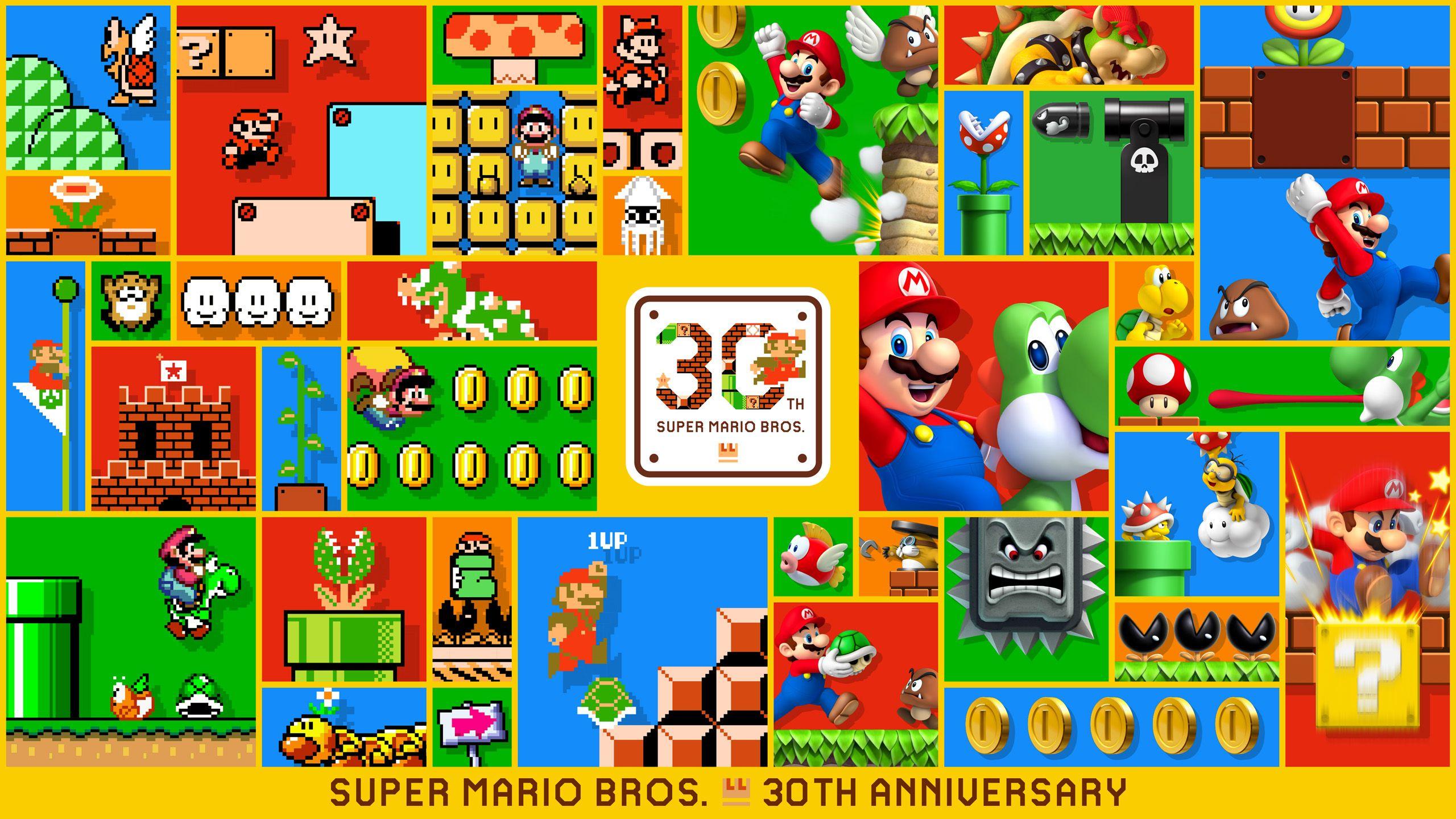 2560x1440 Super Mario Bros Super Mario Odyssey Video Games Collage Nintendo Wallpaper:2560x1440