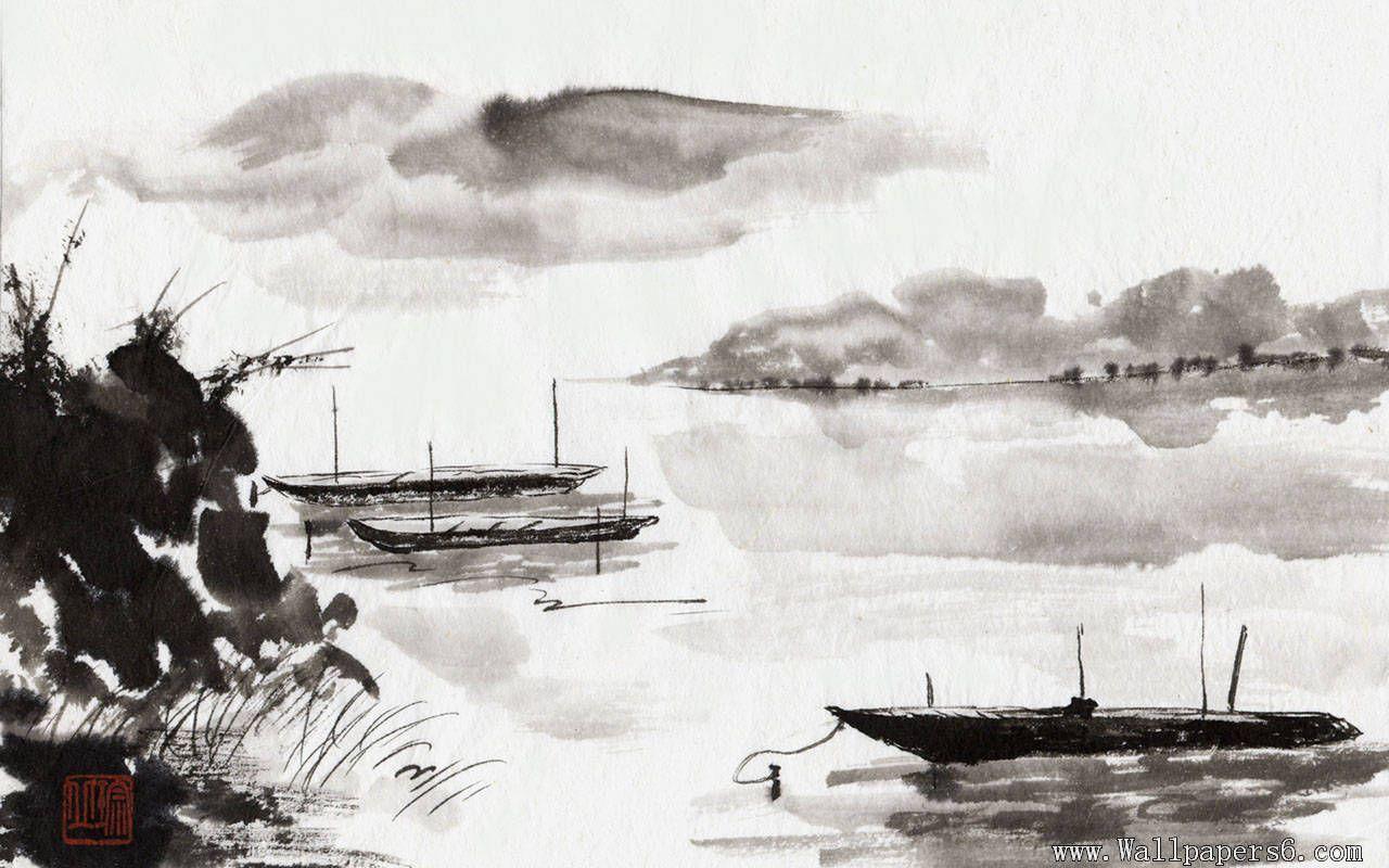 Japanese Ink Painting Wallpapers - Top Free Japanese Ink Painting Backgrounds - WallpaperAccess