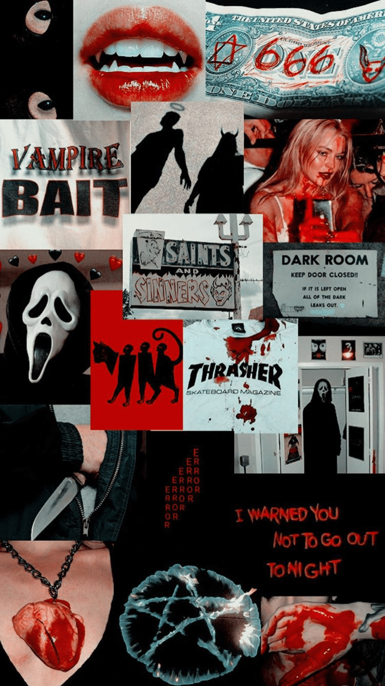 750x1334 Grunge Aesthetic Collage Wallpaper
