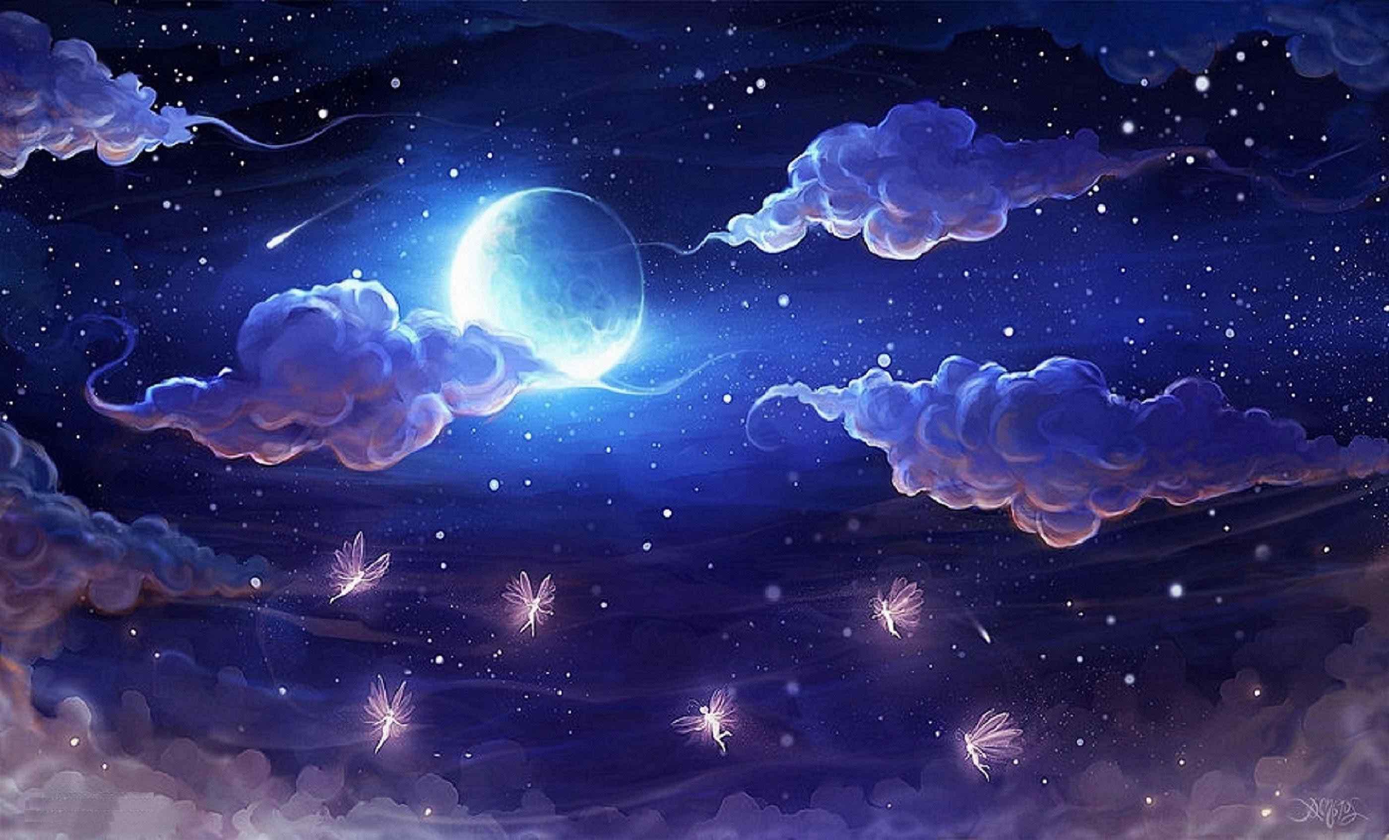Moon and cloud travel night sky animated background video 3d Nature  background  No Copyright  YouTube