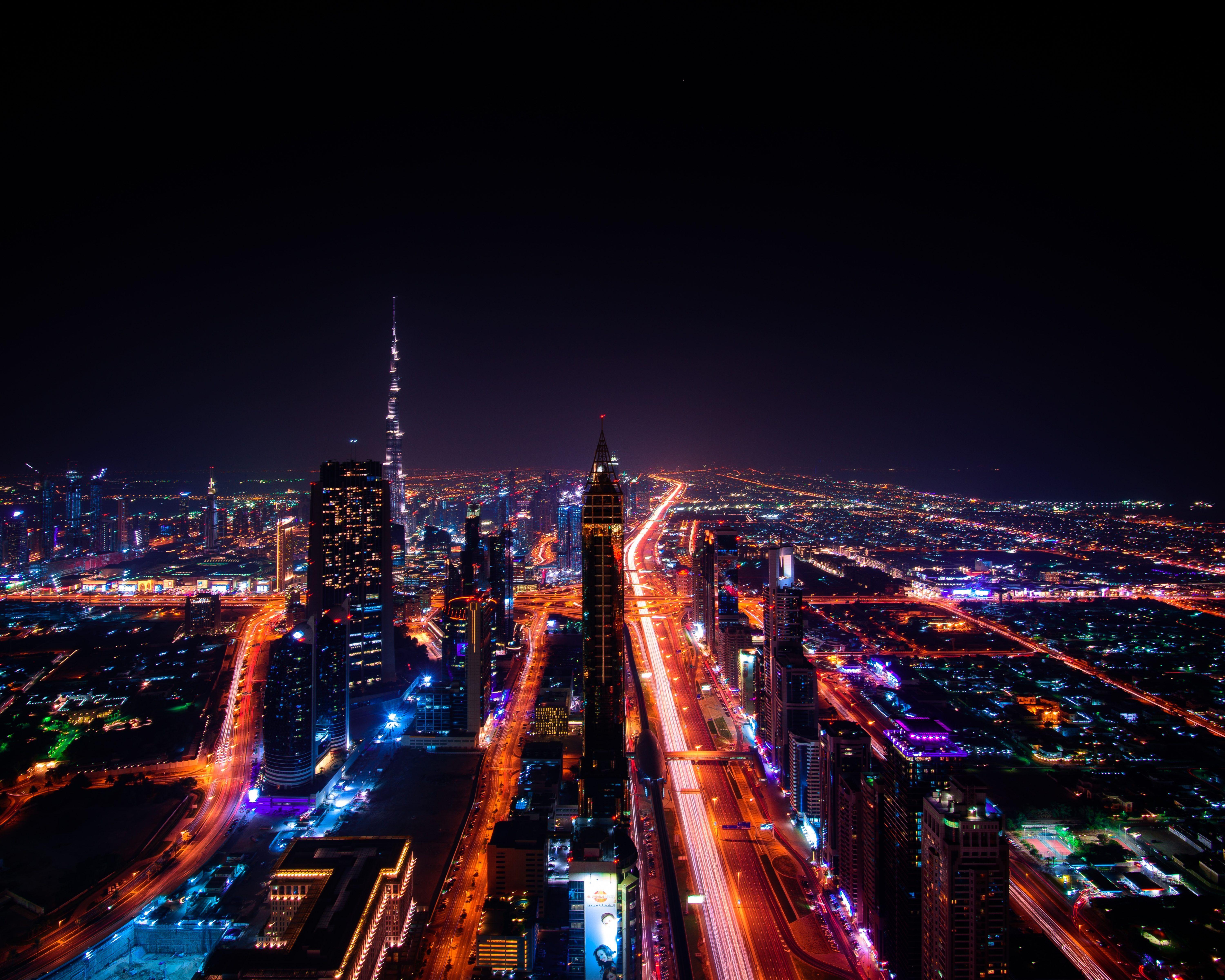 6000x4800 Dubai At Night (United Arab Emirates) 7K UHD Wallpaper