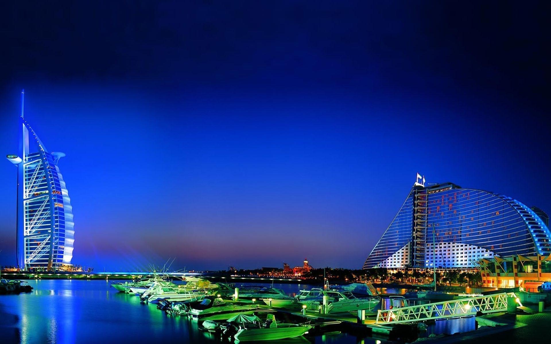 1920x1200 Dubai at Night HD wallpaper