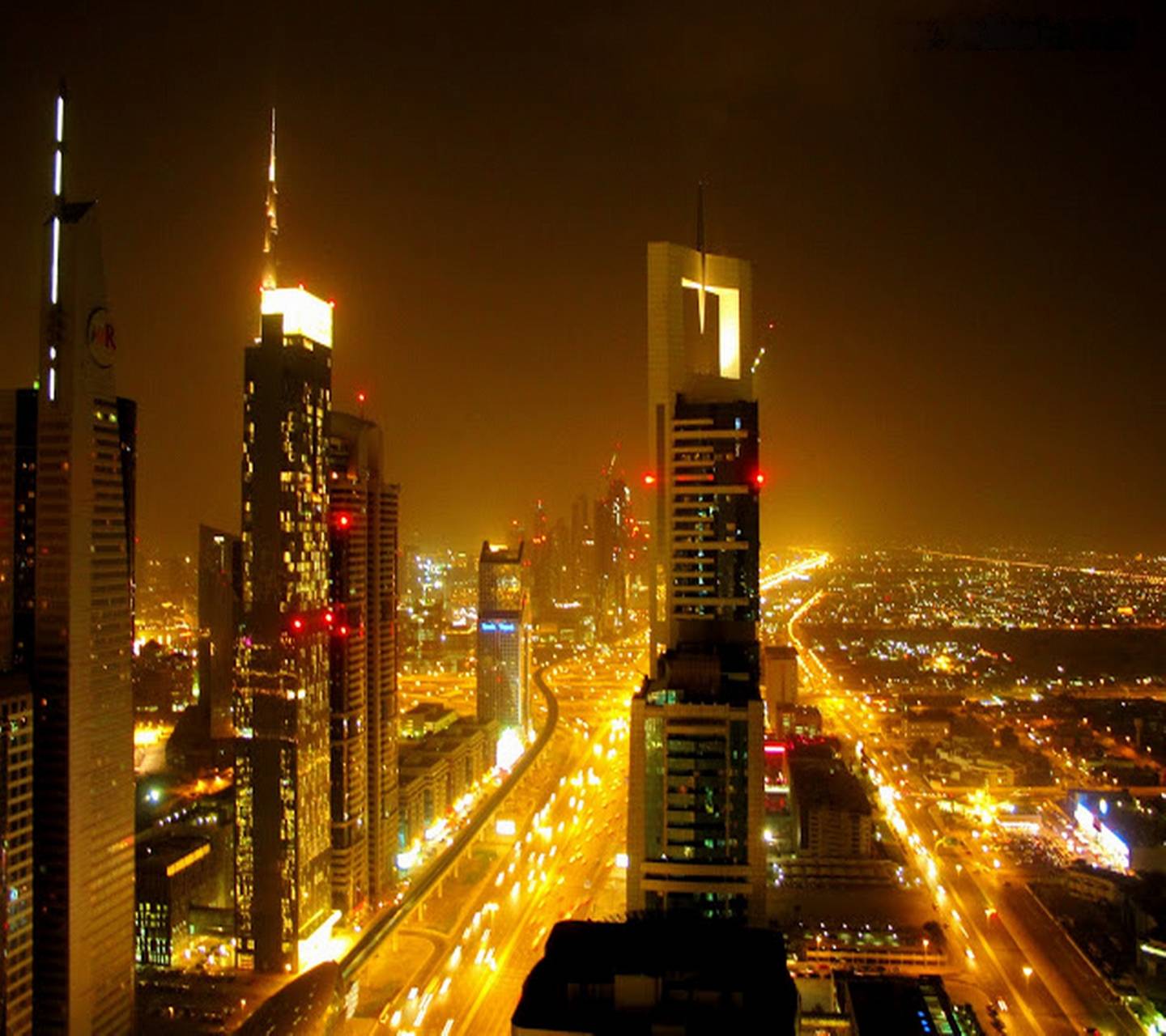1440x1280 Dubai At Night Time wallpaper