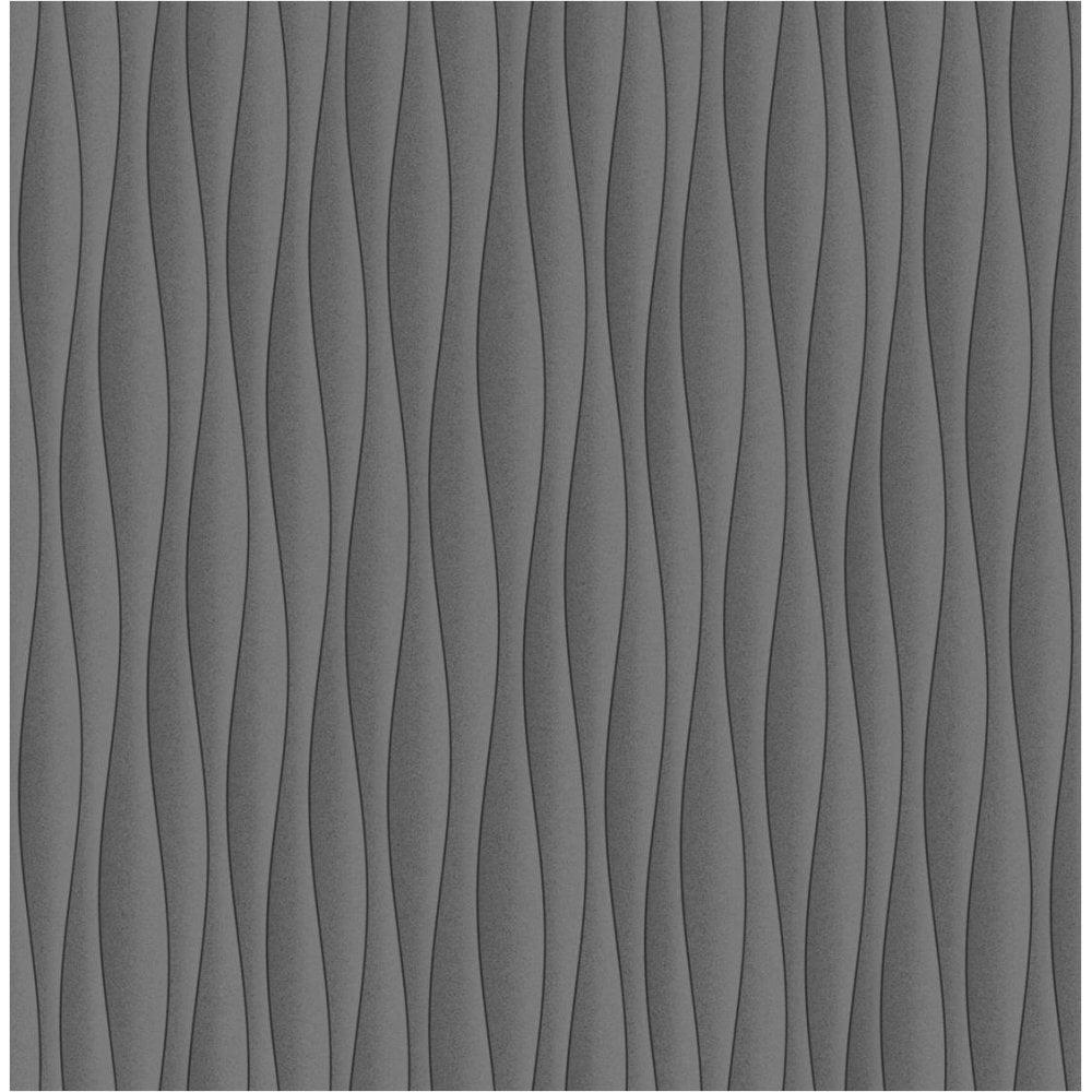 1000x1000 Fine Decor Ceramica Wave Wallpaper Charcoal, Black, Silver (FD40134) from I Love Wallpaper UK