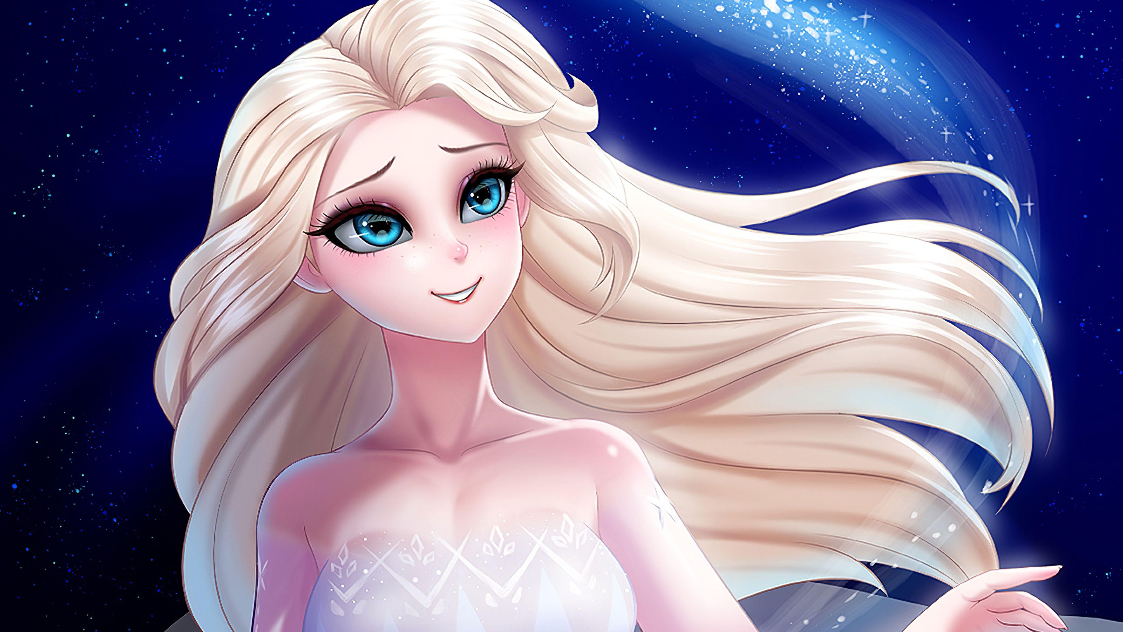 3840x2160 Elsa Anime Wallpaper