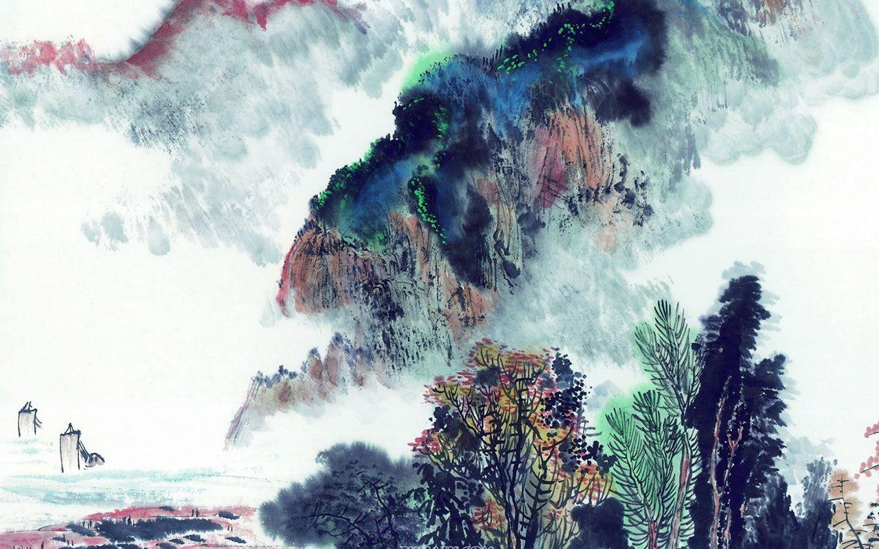 1280x800 Chinese style landscapes ink wallpaper 7 Wallpaper