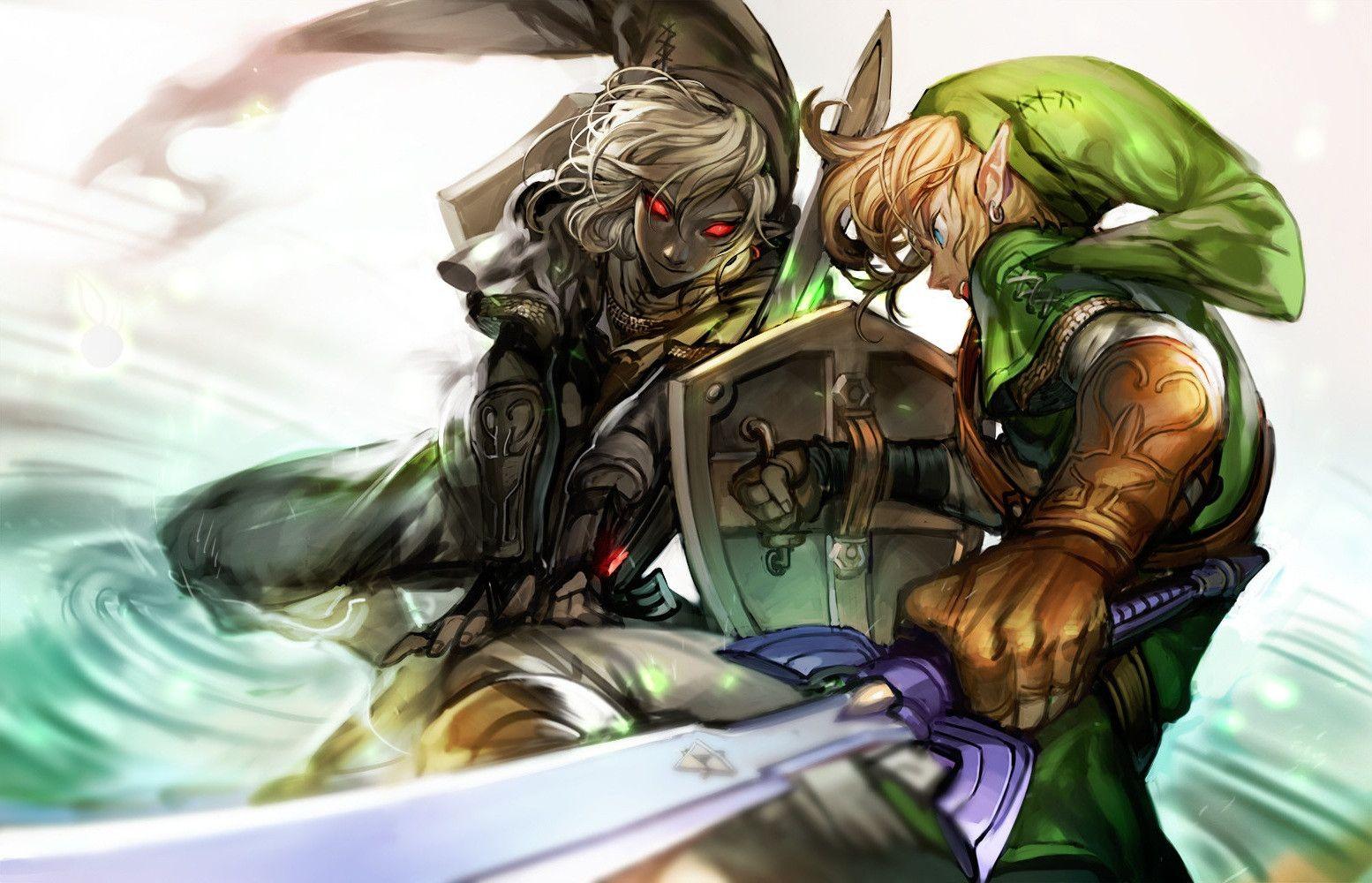 1554x1000 Dark Link Vs Link Wallpaper HD