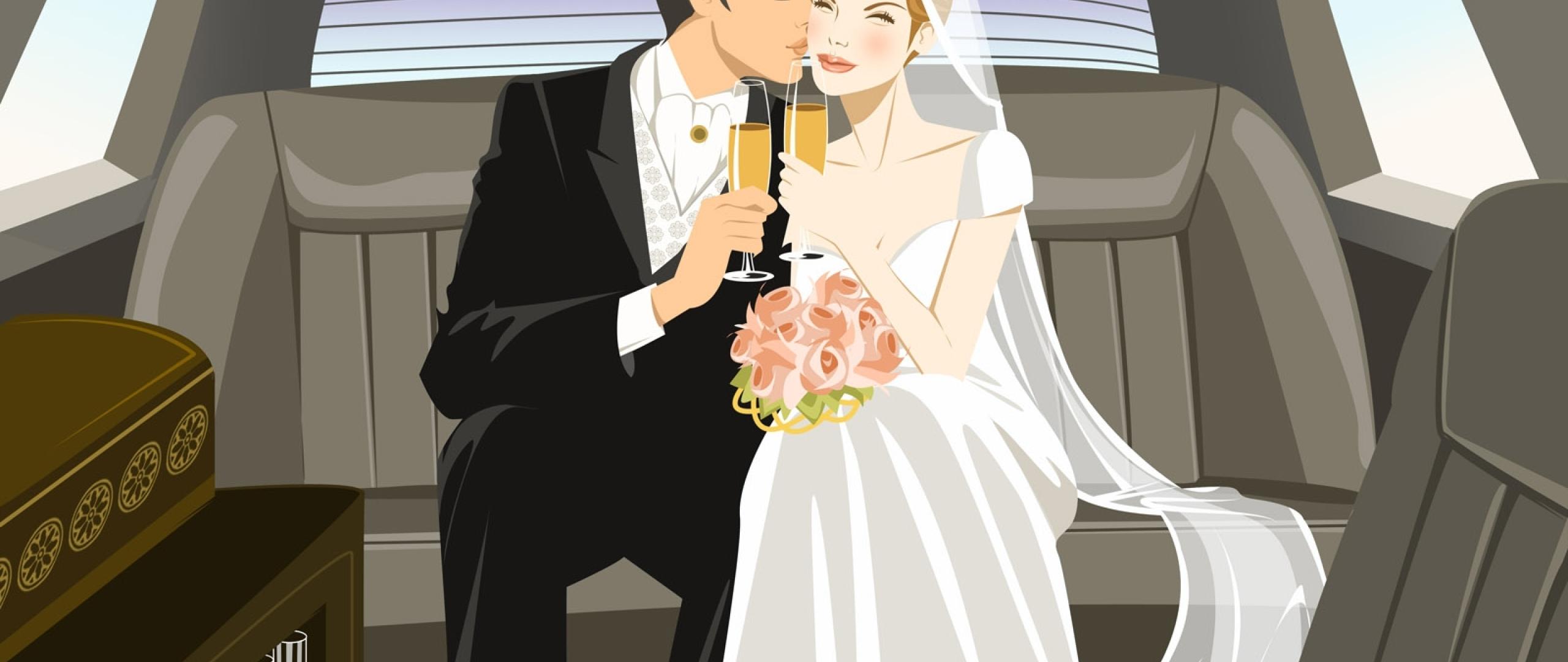 2560x1080 wedding, couple, limousine 2560x1080 Resolution Wallpaper, HD Vector 4K Wallpaper, Image, Photo and Background