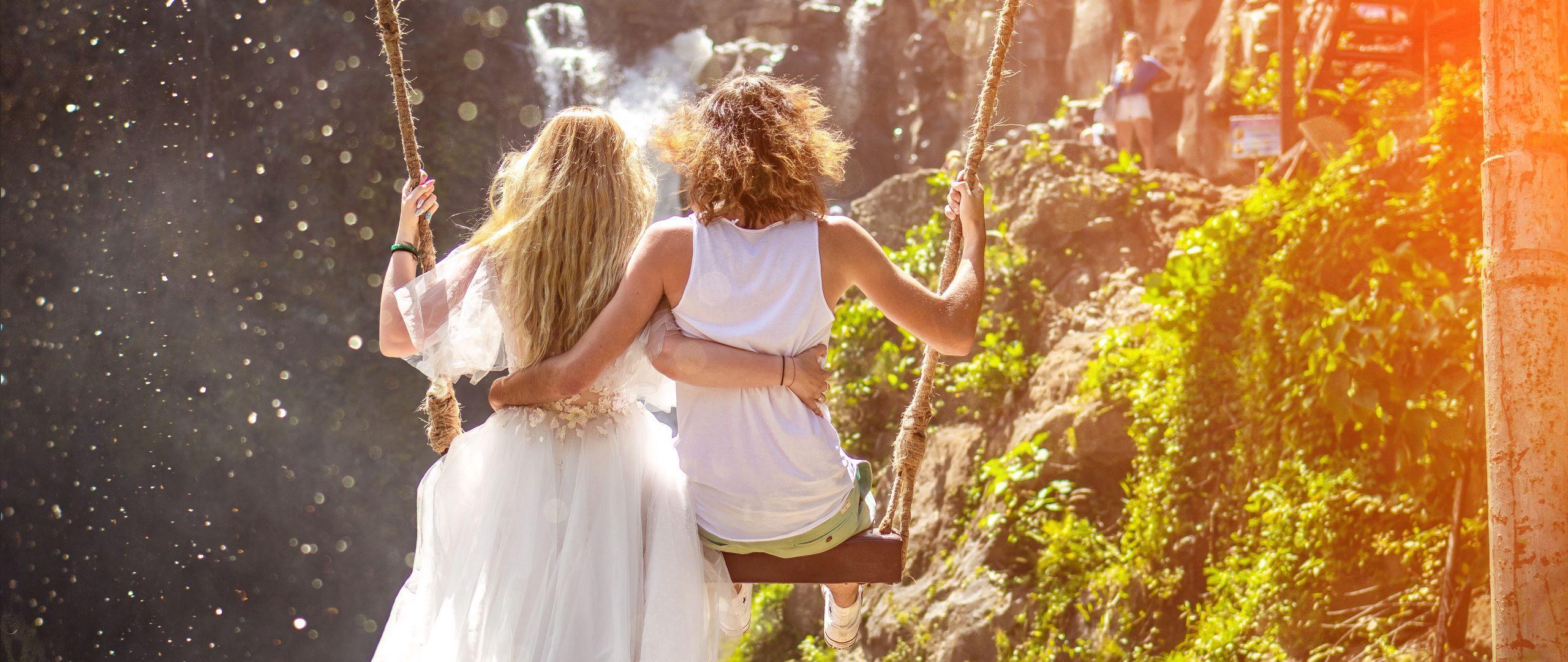 2560x1080 Download wallpaper 2560x1080 couple, swing, love, romance dual wide 1080p HD background