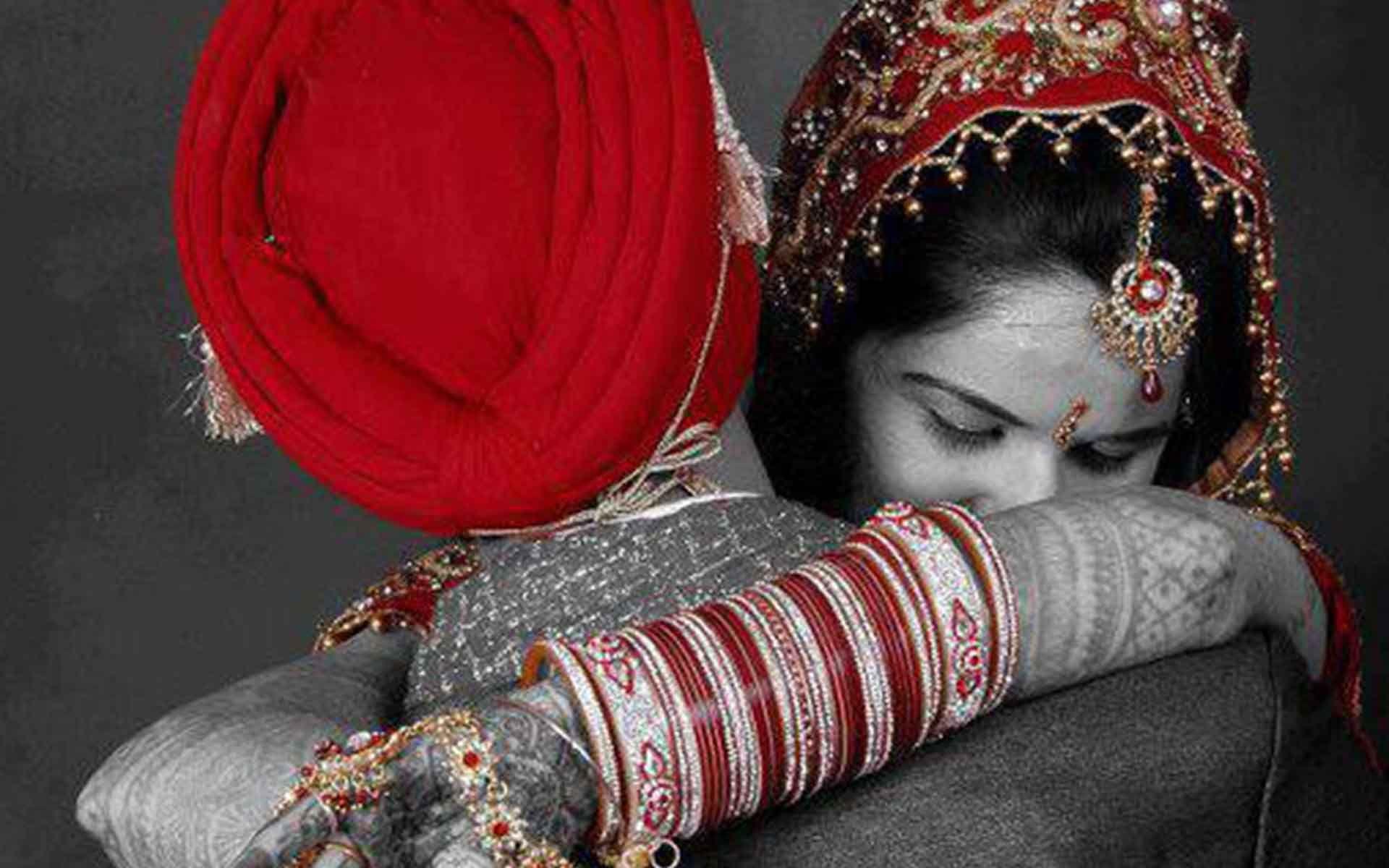 1920x1200 Punjabi Wedding Couple Hug