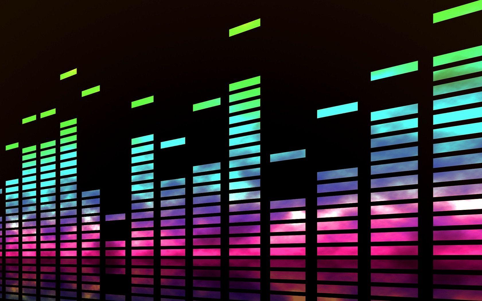 1680x1050 Graphic Equalizer Bars Blue .
