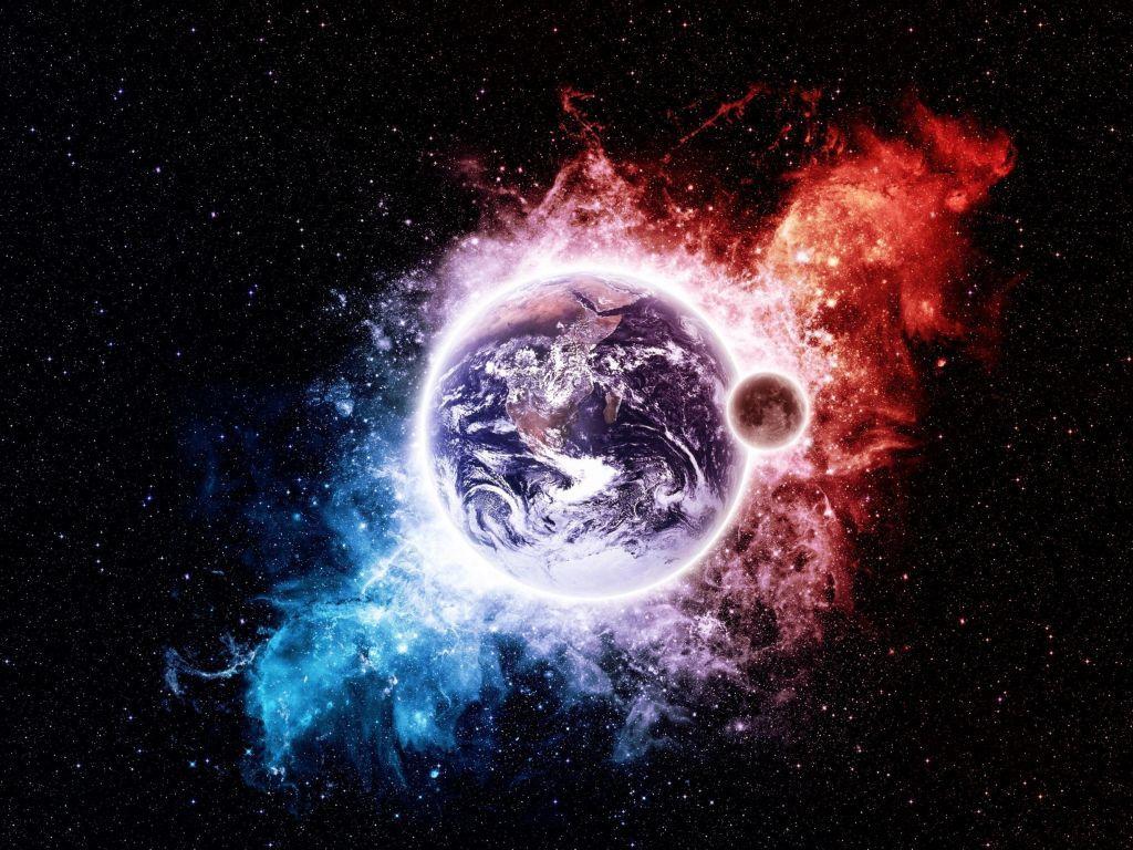 1024x768 Desktop Wallpaper Earth, space, artwork, HD image, picture, background, d1d27c. Wallpaper space, Wallpaper earth, Space artwork