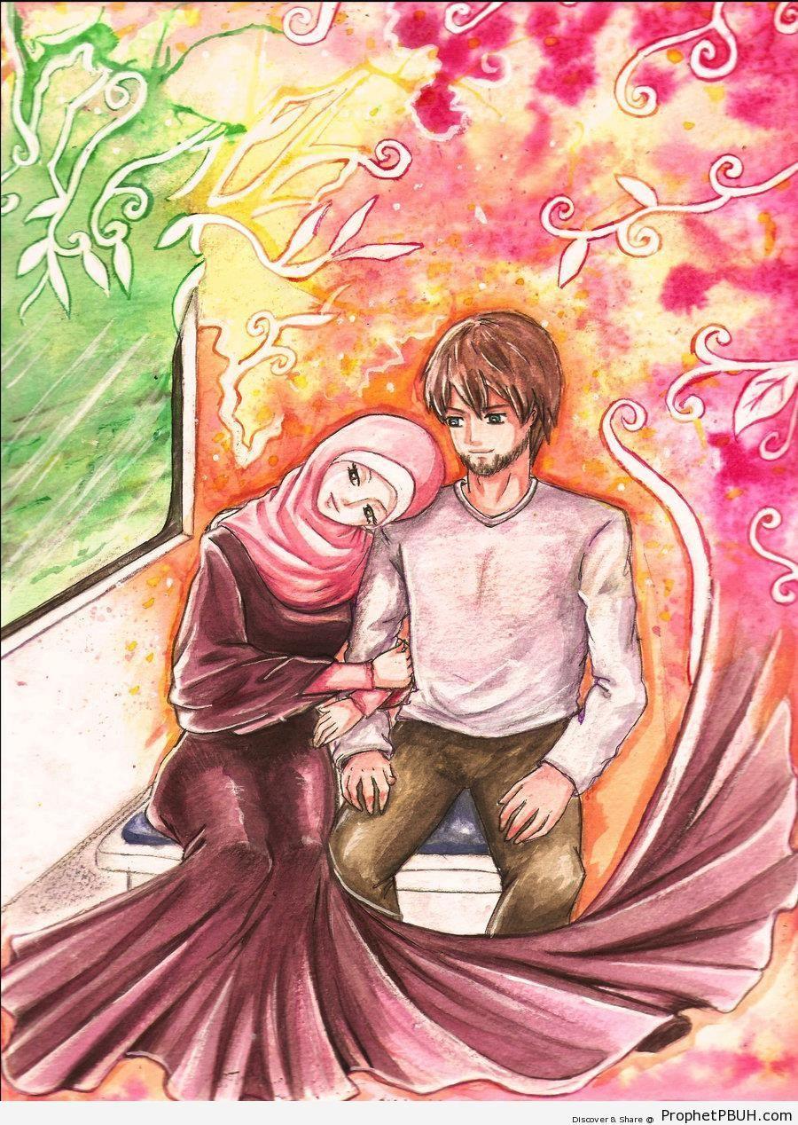 Anime Muslim Couple Wallpapers Top Free Anime Muslim Couple
